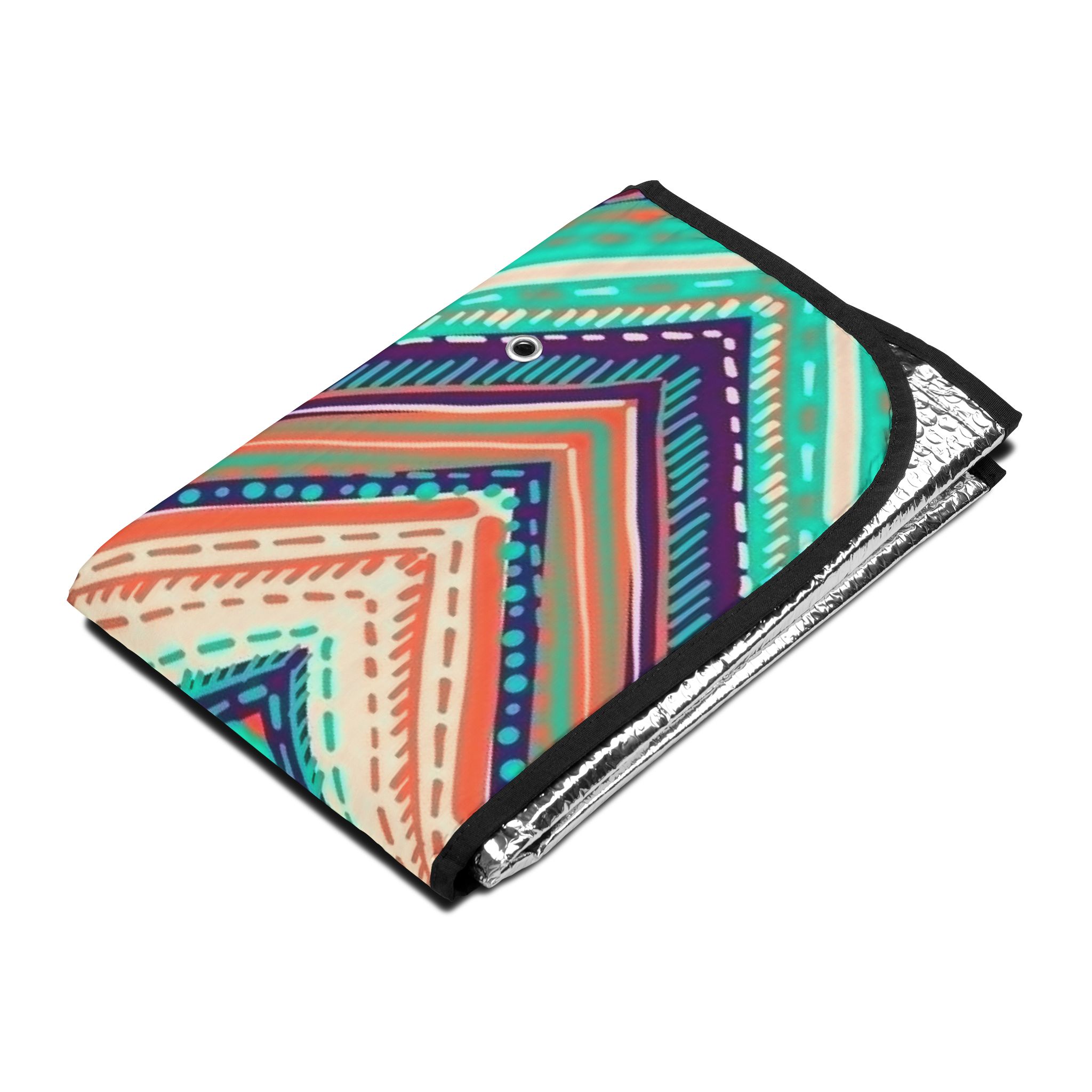 Colorful Chevron Pattern Car Sun Shade - Image 5