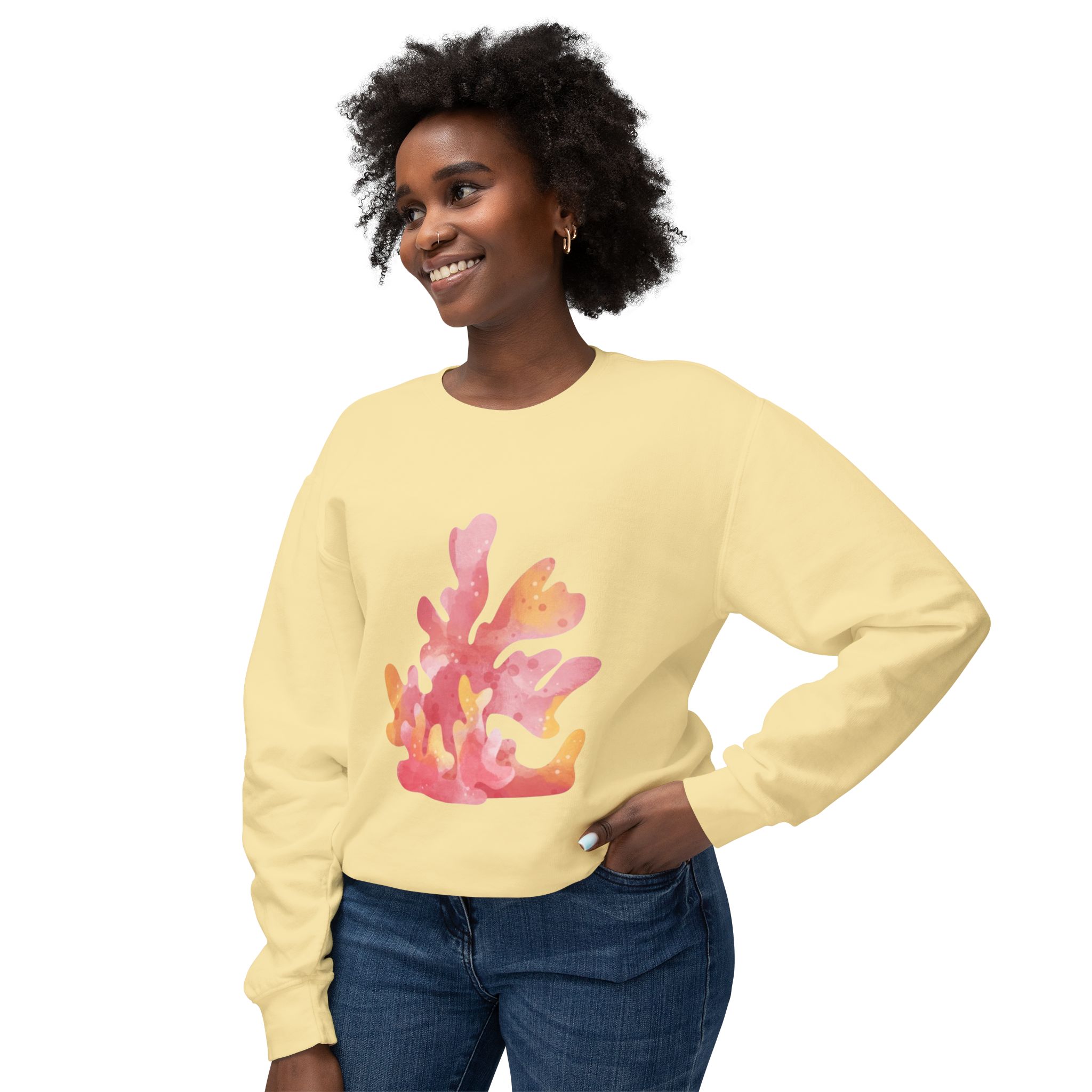 Colorful Abstract Floral Art Sweatshirt - Image 28