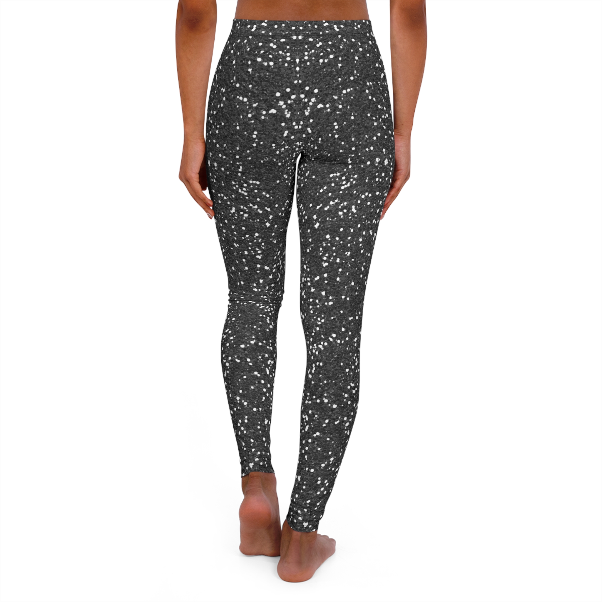 Women's Black Speckled Leggings - Image 6