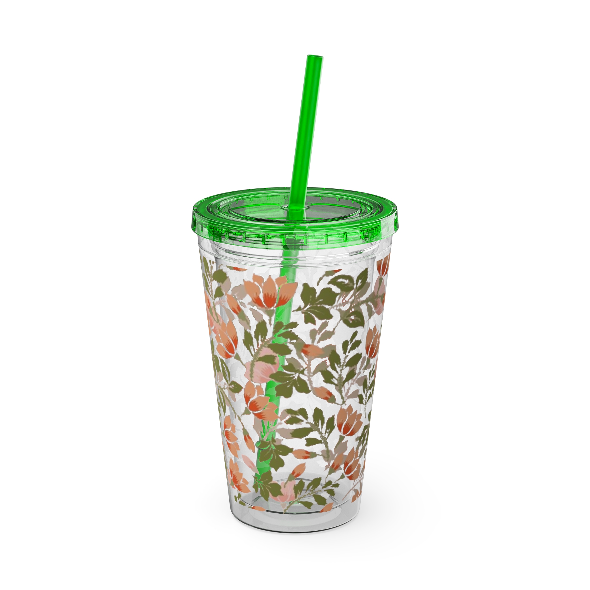 Floral Tumbler with Straw, 16oz - Image 20