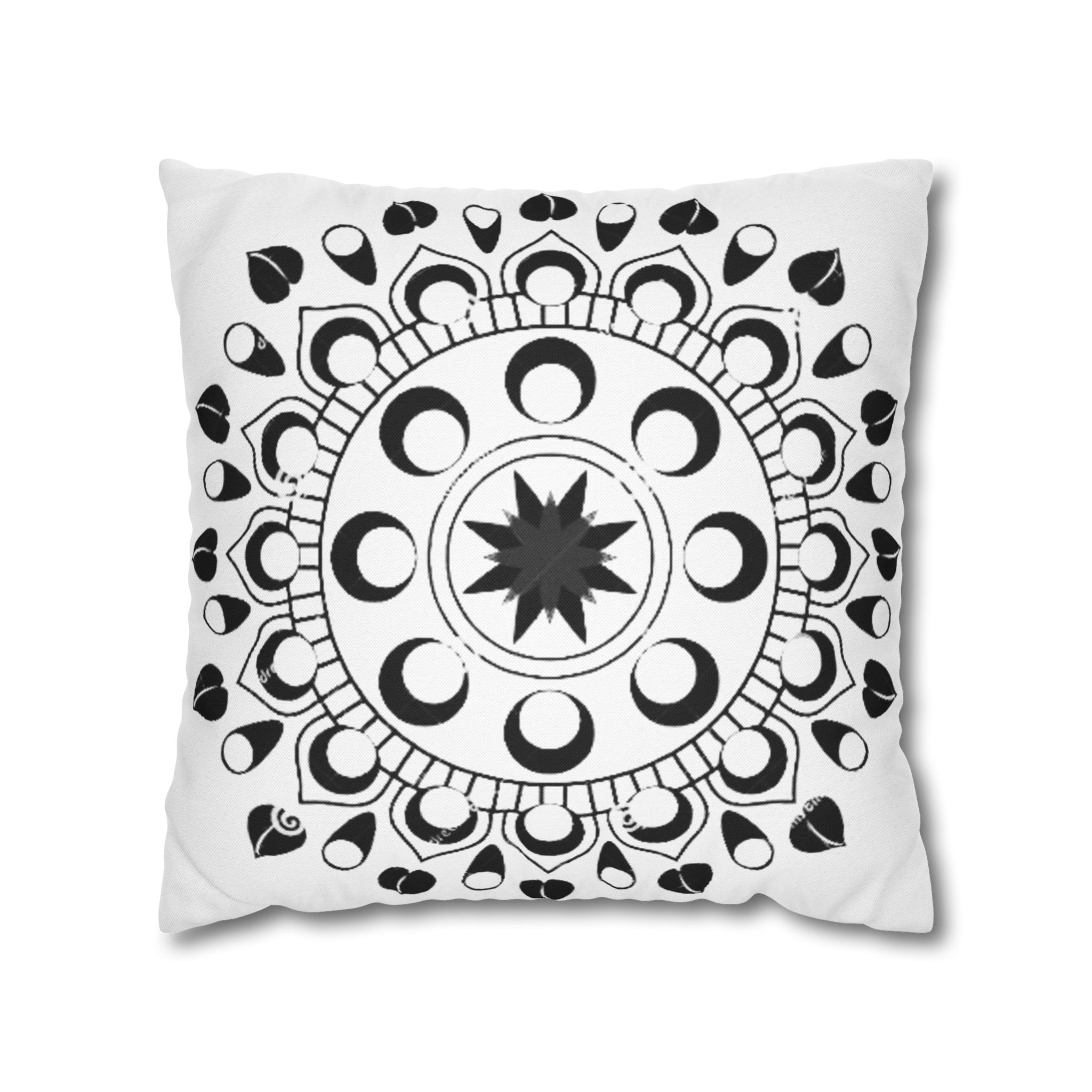 Celestial Moon Phases Mandala Square Pillowcase - Image 11