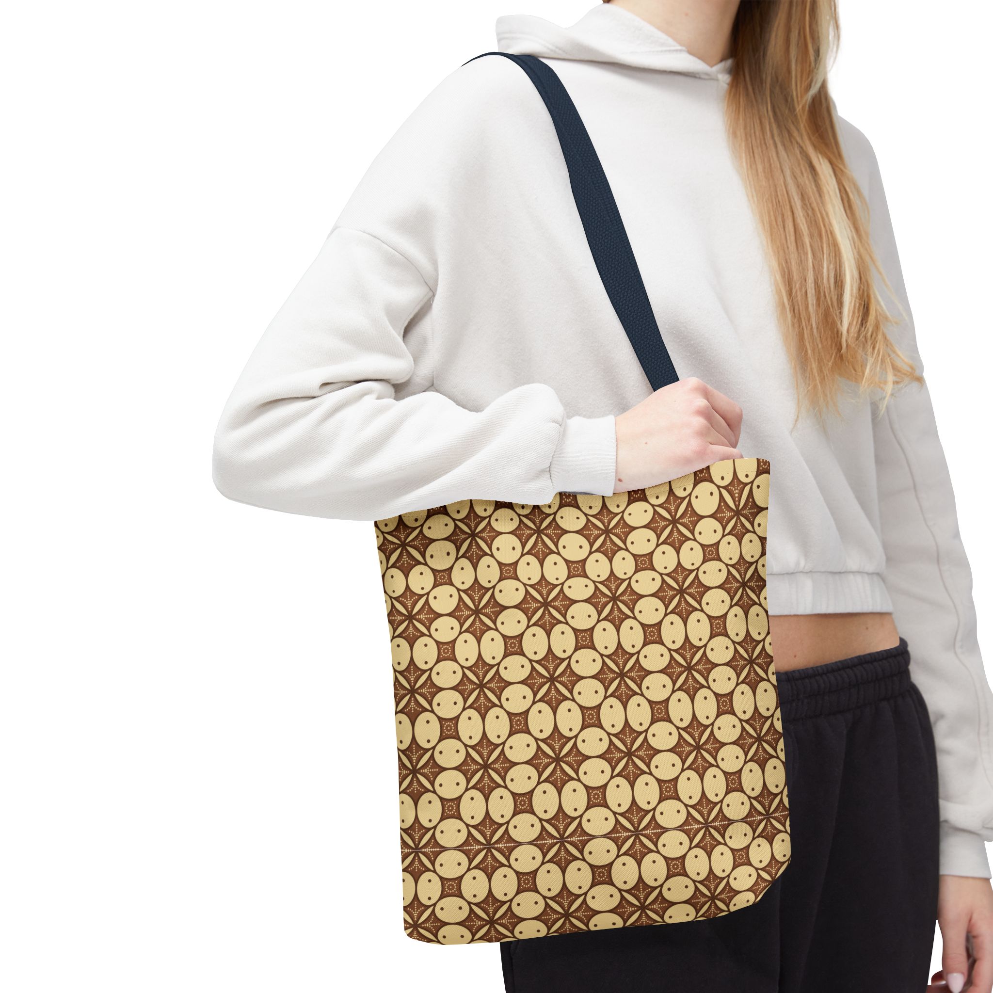Retro Smiley Face Pattern Tote Bag - Image 65
