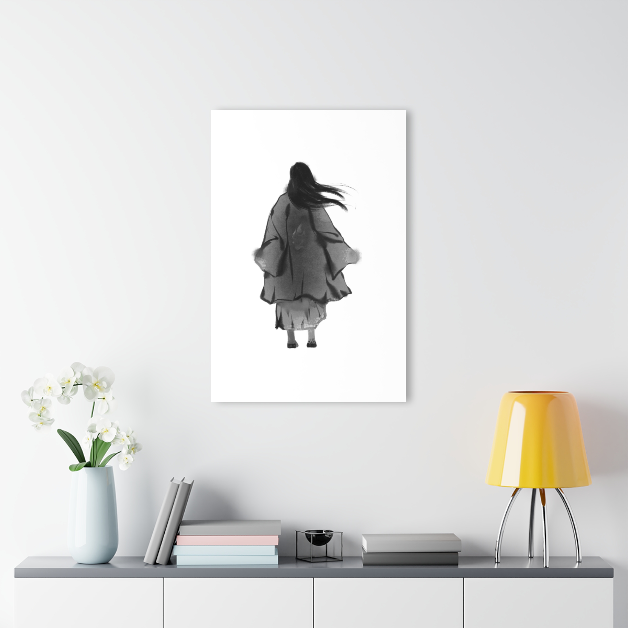 Acrylic Print — Minimalist Monochrome Woman Silhouette (French Cleat Hanging) - Image 19