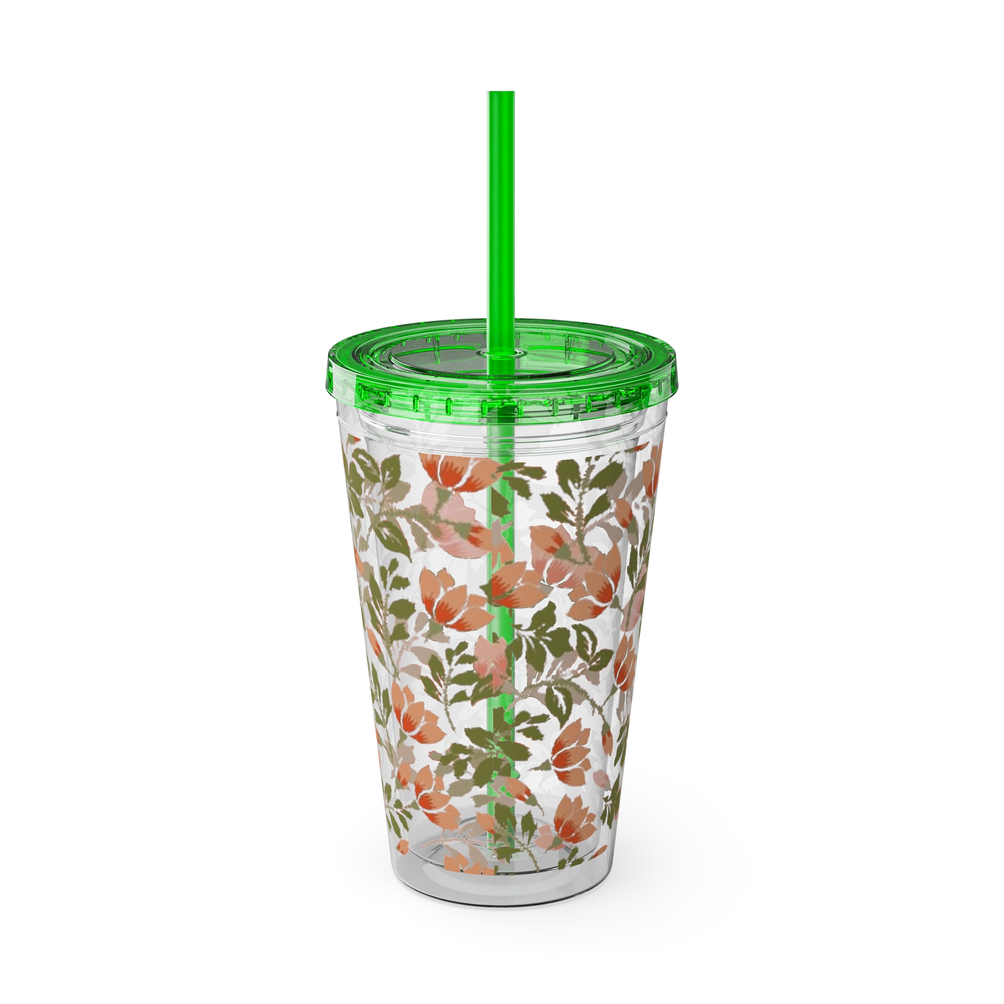 Floral Tumbler with Straw, 16oz - Image 17