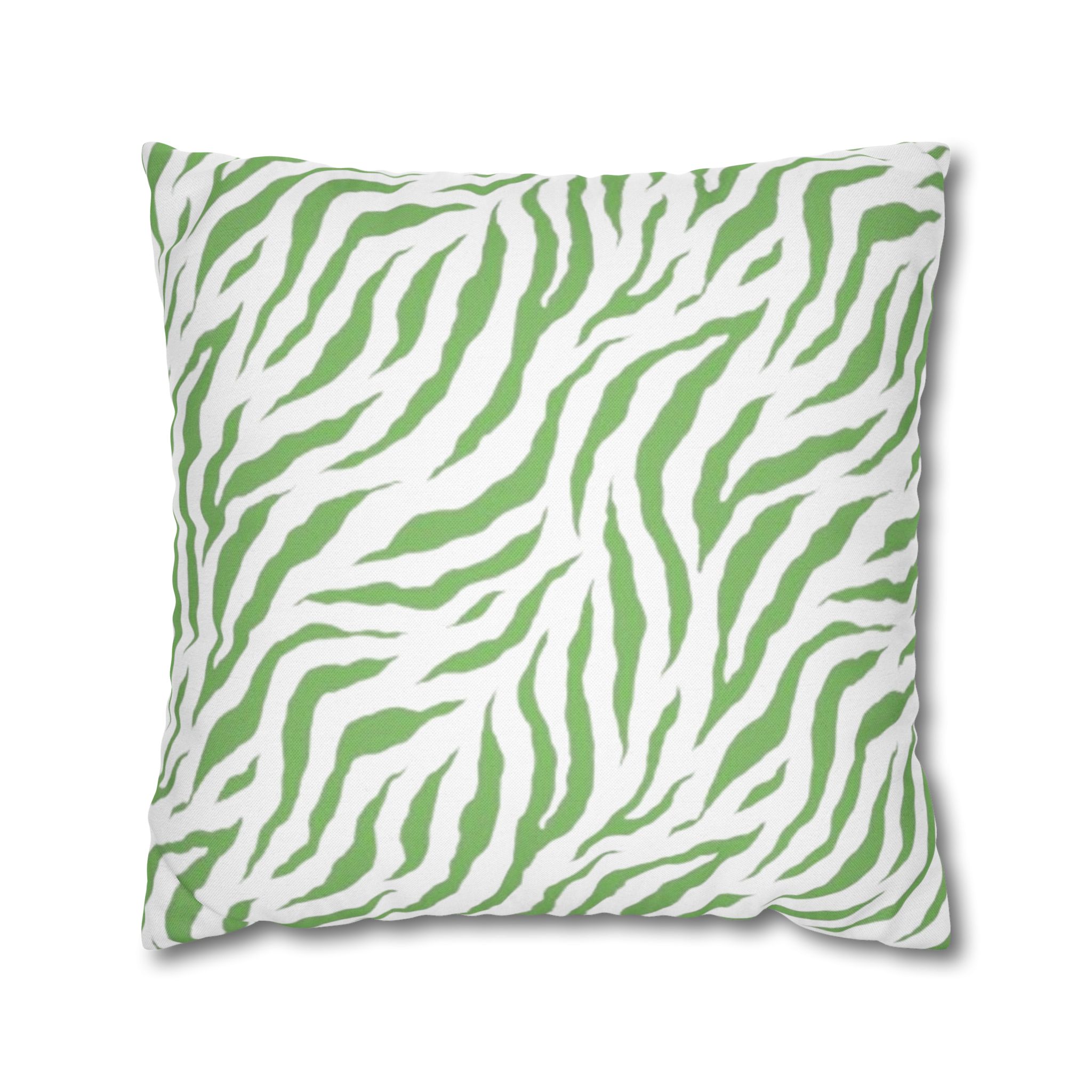 Green Zebra Print Square Pillowcase - Image 31