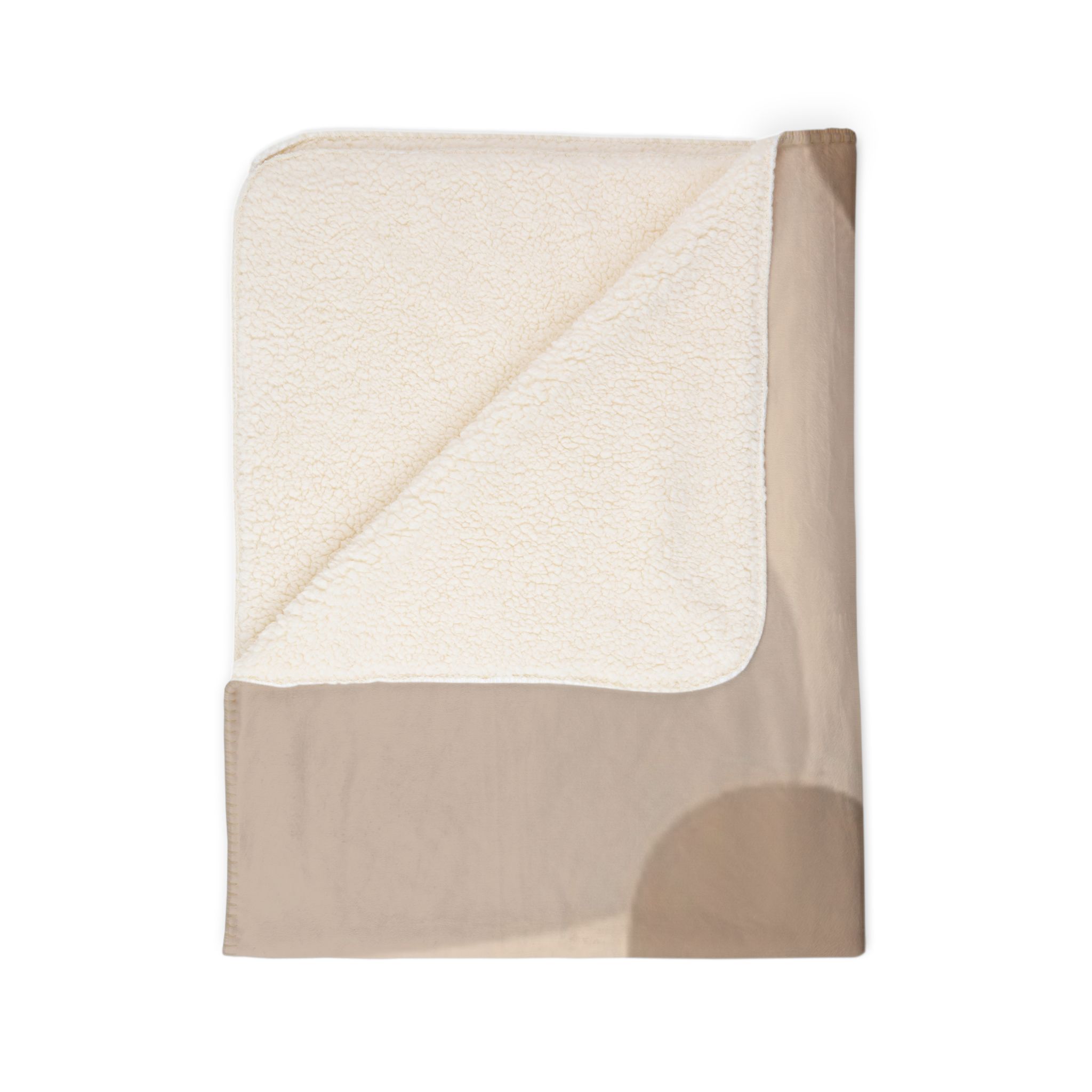Abstract Neutral Shapes Sherpa Blanket — Cozy Beige Fleece Throw - Image 19