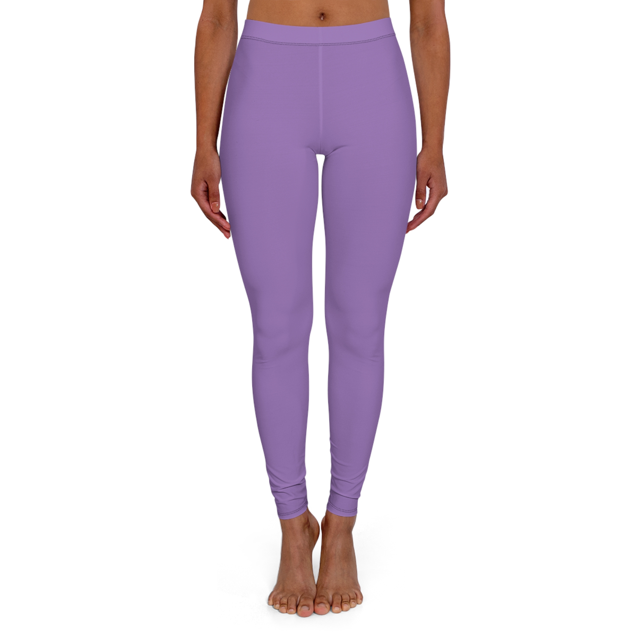 Women's Lavender Purple Casual Spandex Leggings - Image 5