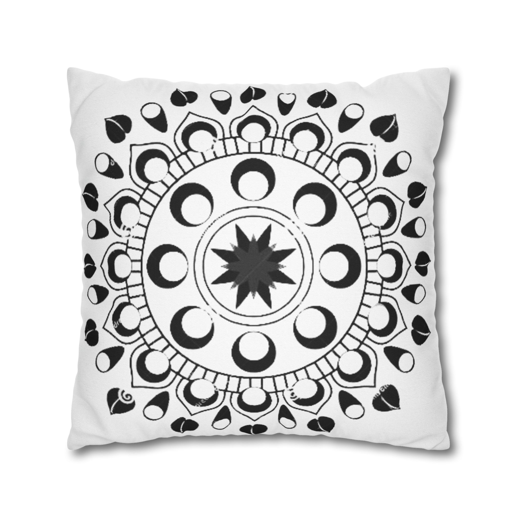 Celestial Moon Phases Mandala Square Pillowcase - Image 18