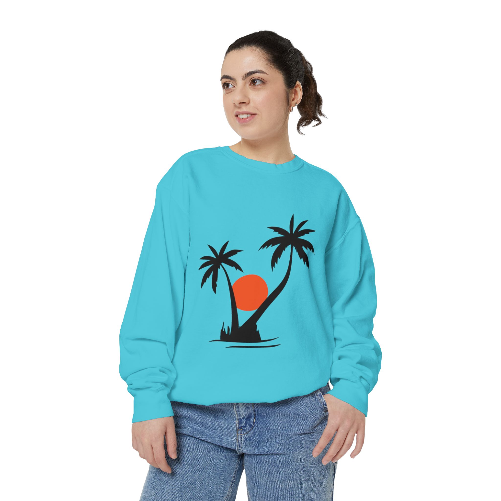 Tropical Palm Tree Sunset Sweatshirt - Image 50