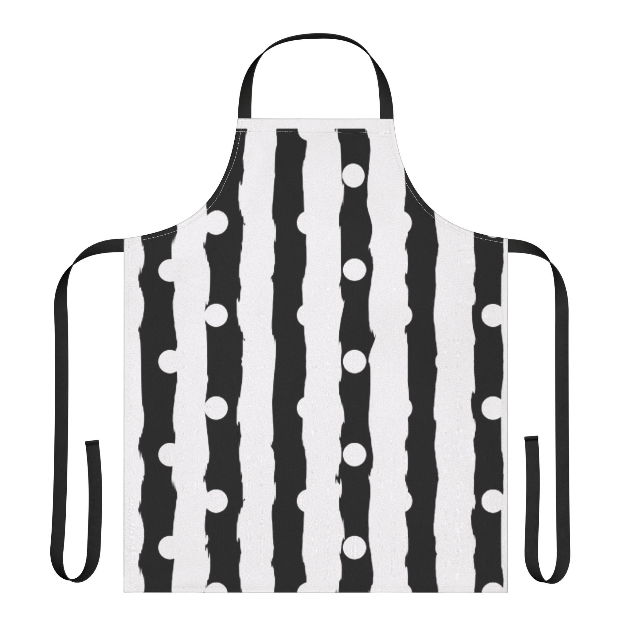 Monochrome Striped Dot Apron — Modern Black & White Kitchen Apron - Image 13