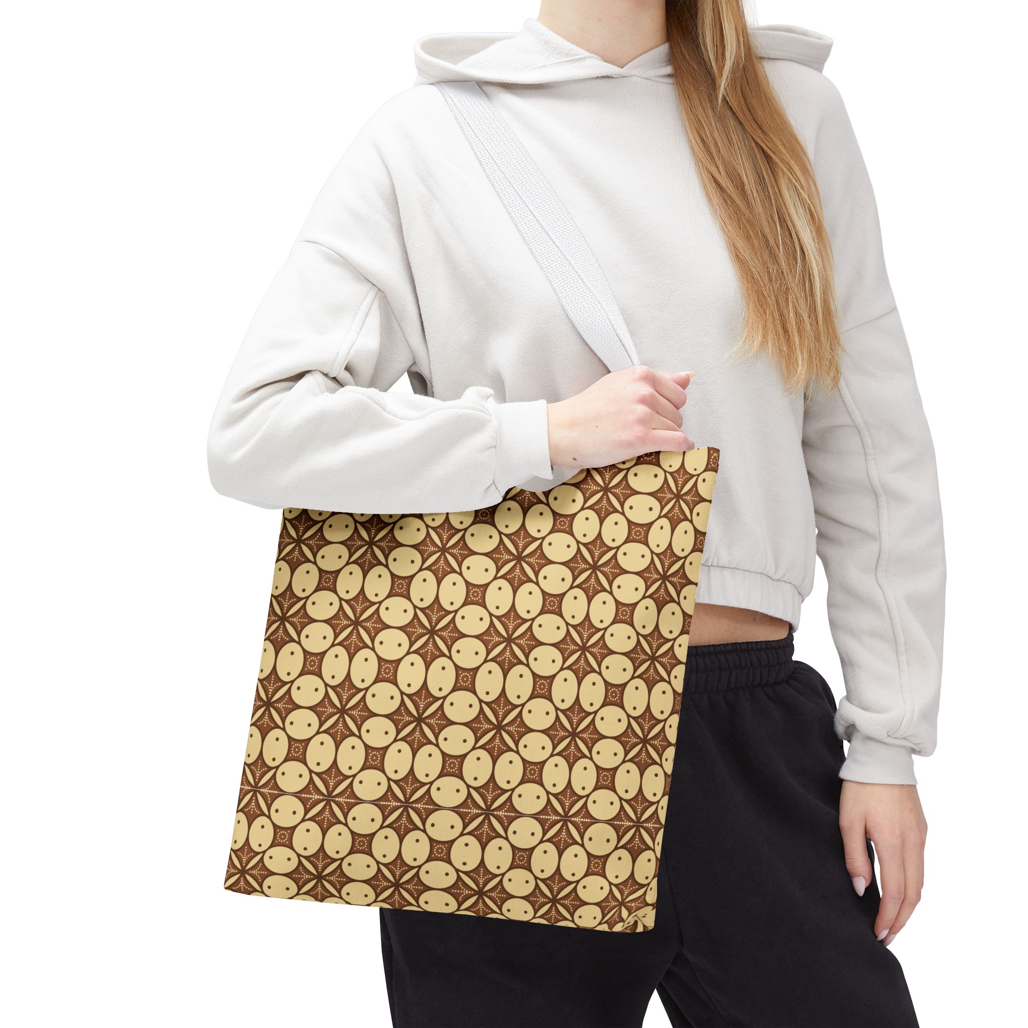 Retro Smiley Face Pattern Tote Bag - Image 40