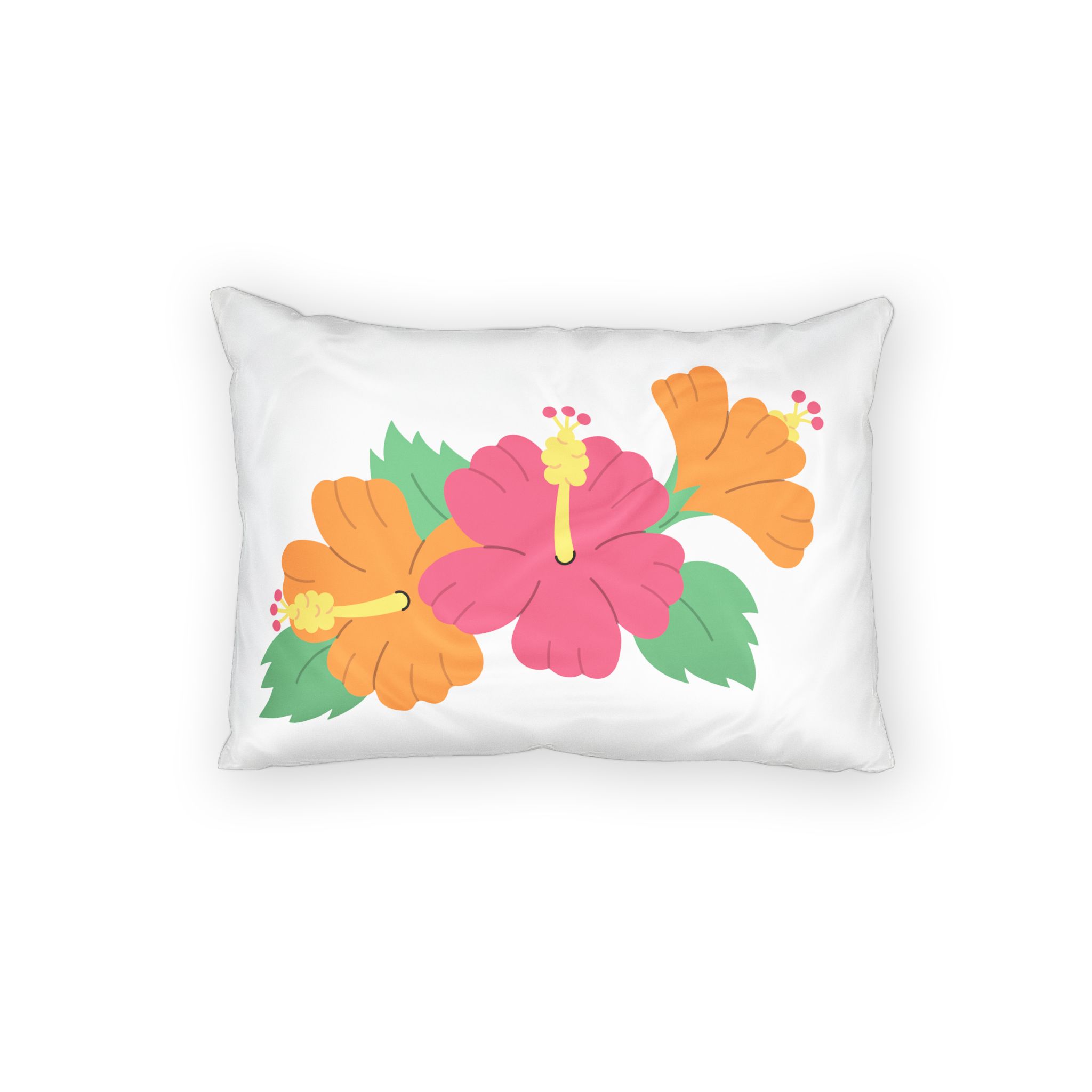 Tropical Hibiscus Floral Cotton Pillow Sham - Image 2