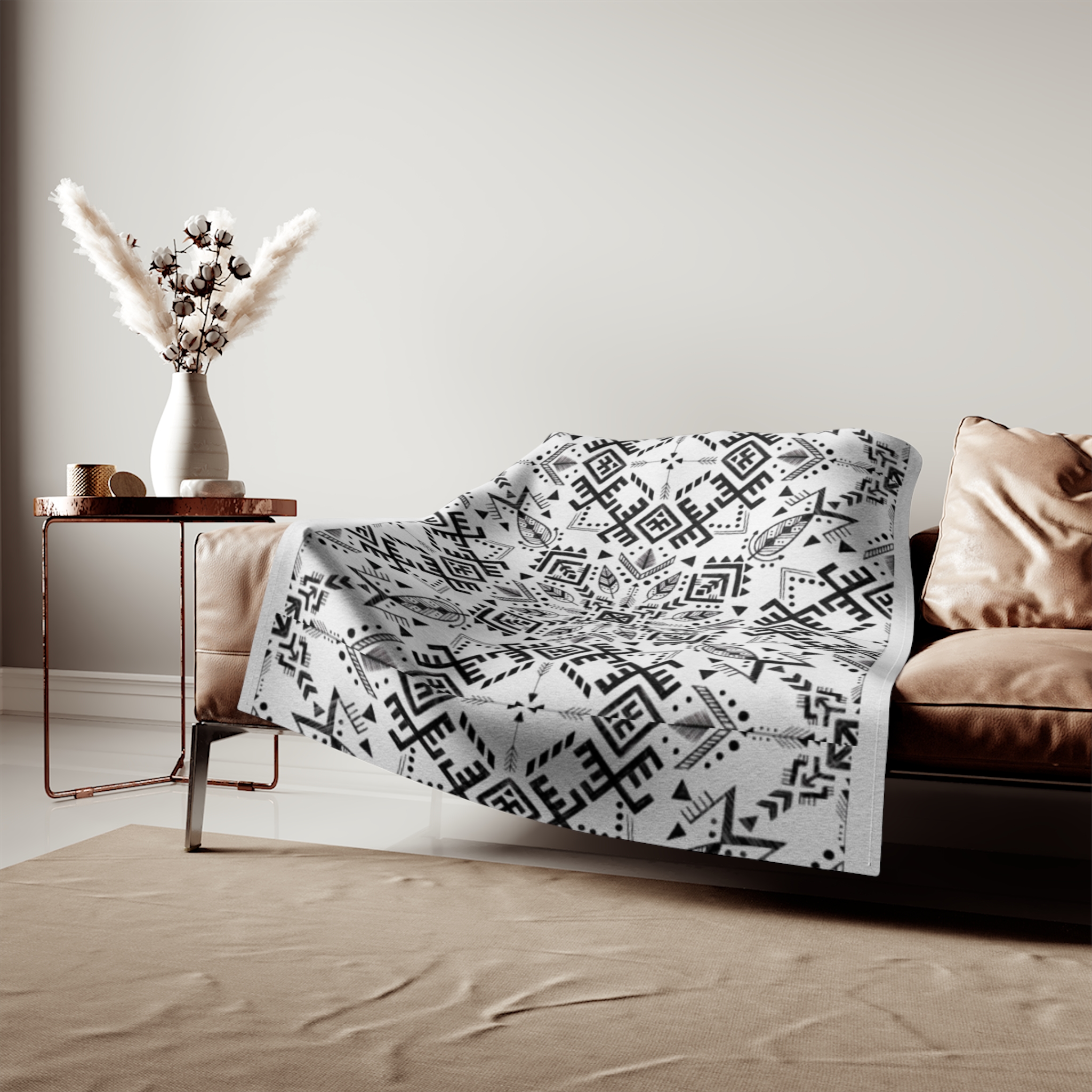 Geometric Aztec Pattern Sweatshirt Blanket - Image 4