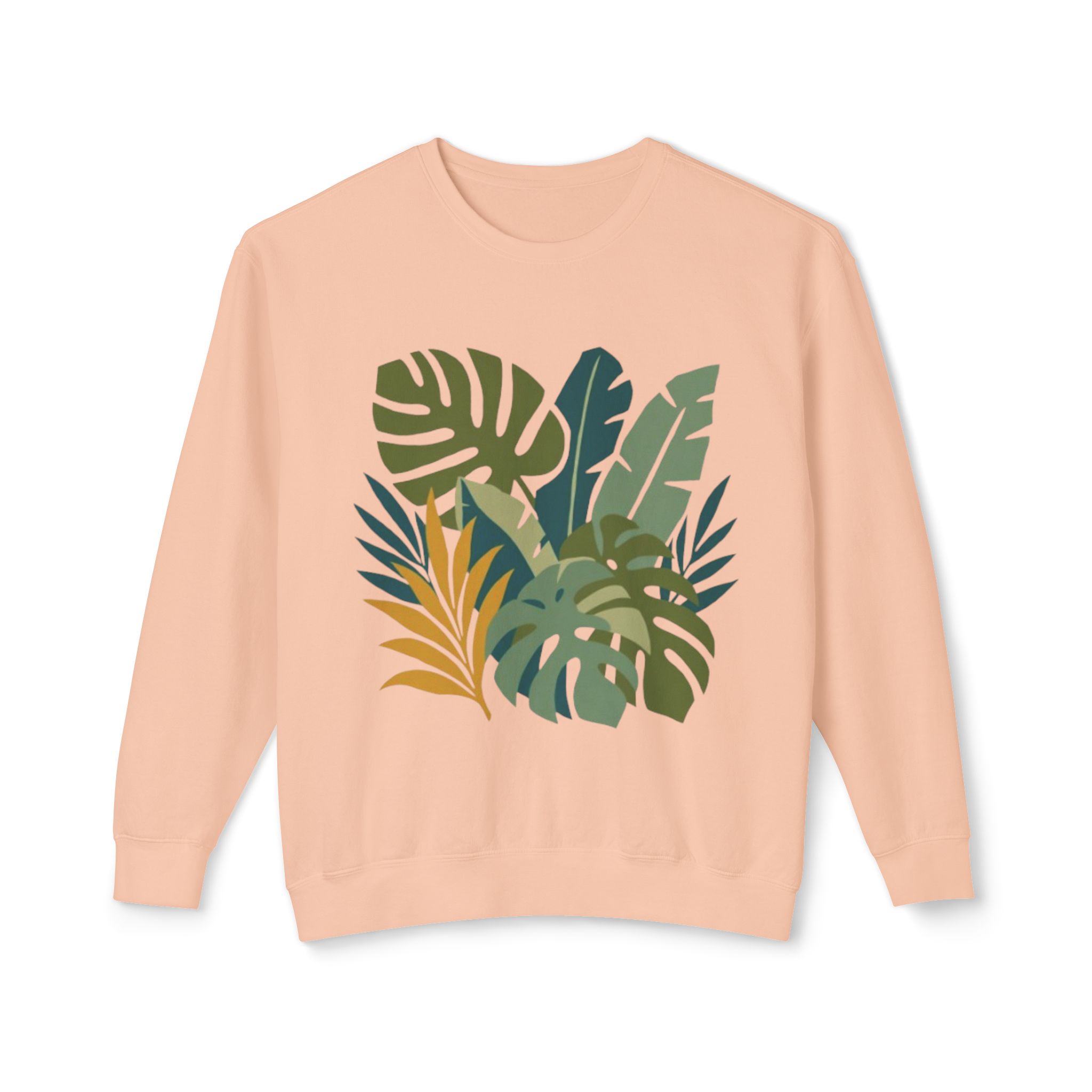 Tropical Leaf Botanical Print Sweatshirt - Image 13