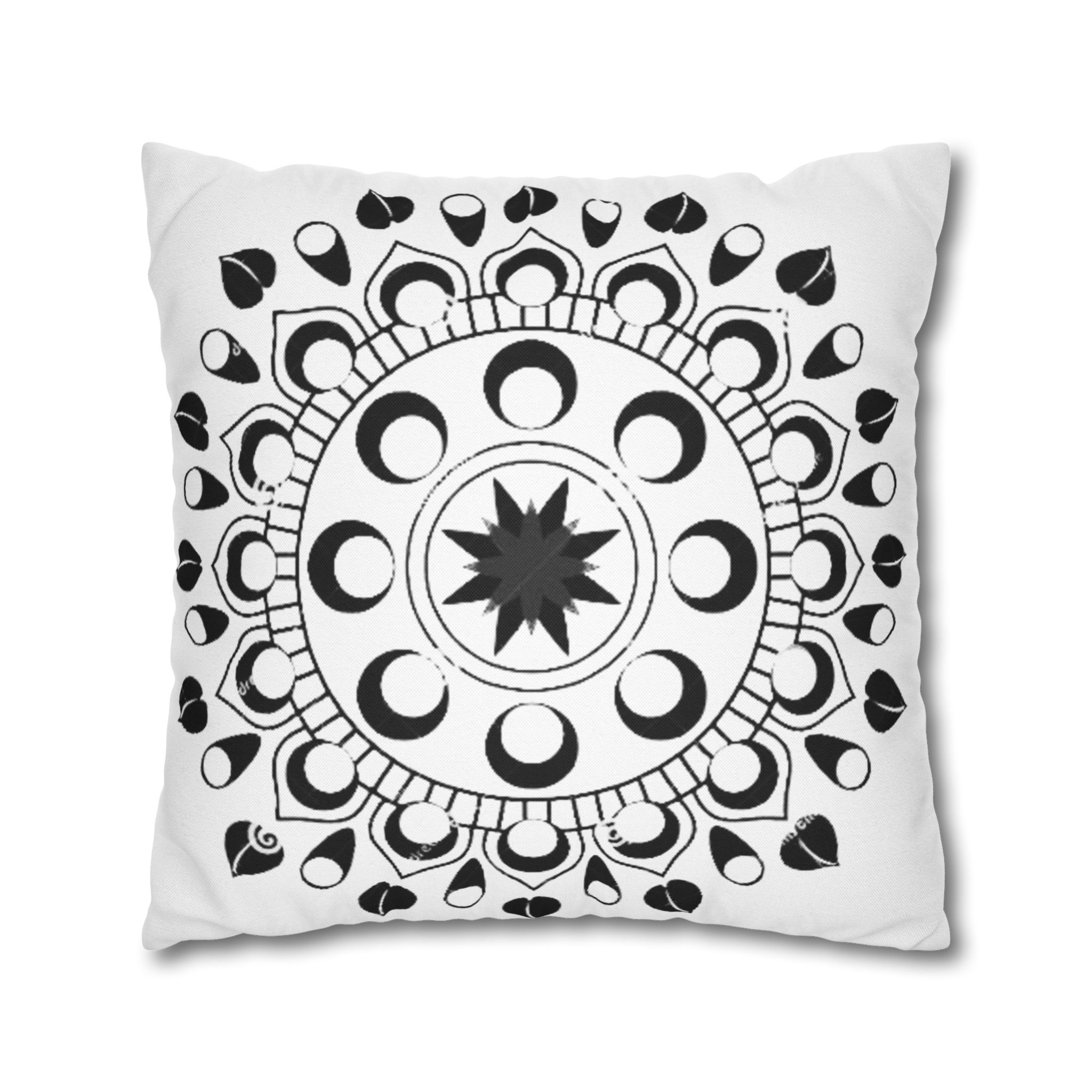 Celestial Moon Phases Mandala Square Pillowcase - Image 28