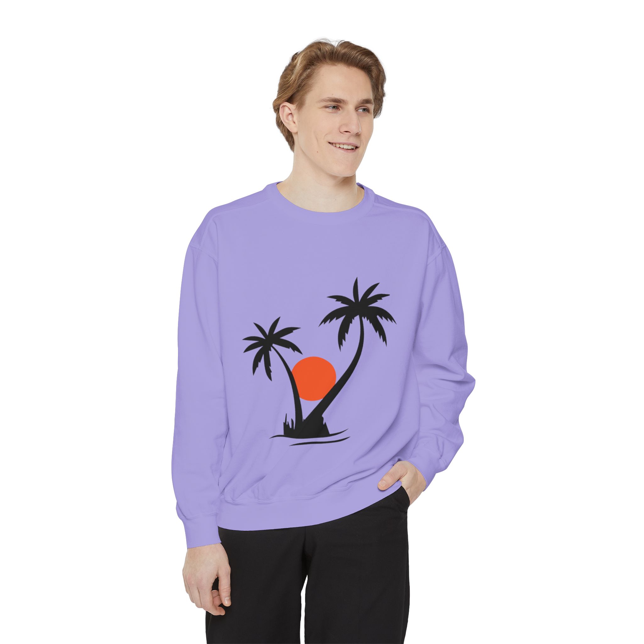 Tropical Palm Tree Sunset Sweatshirt - Image 78