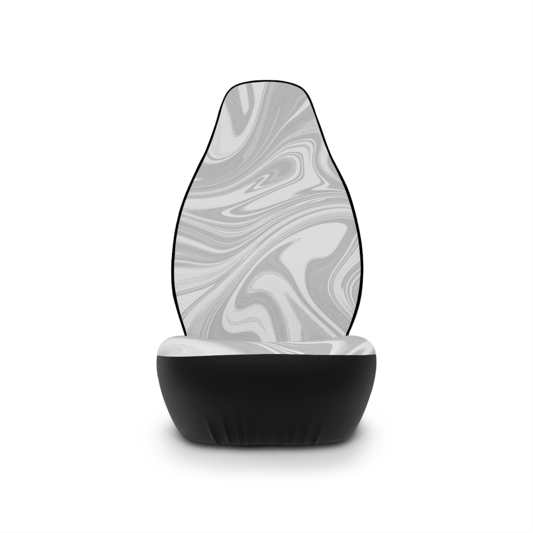 Gray Swirl Marble Car Seat Covers - Image 3