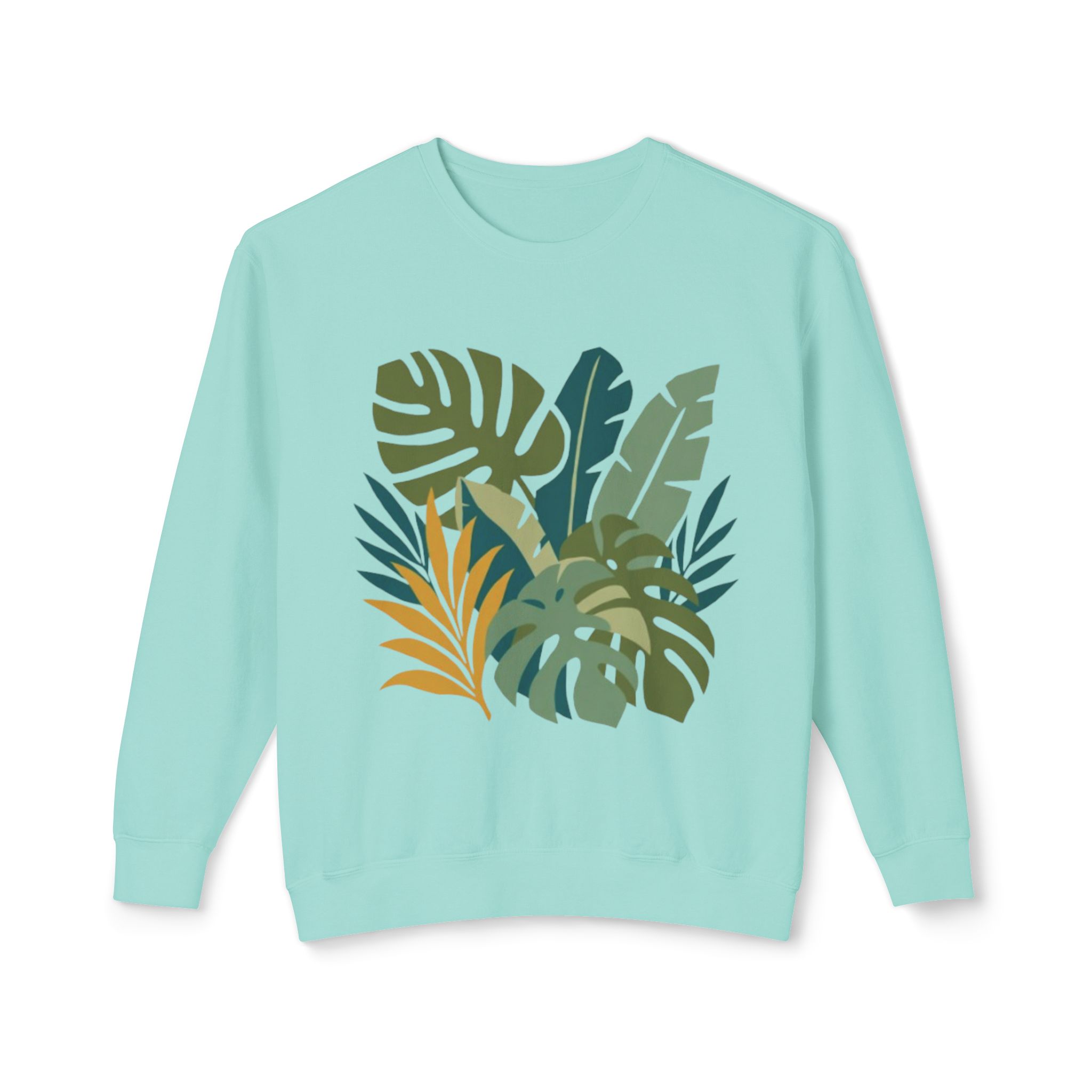 Tropical Leaf Botanical Print Sweatshirt - Image 33