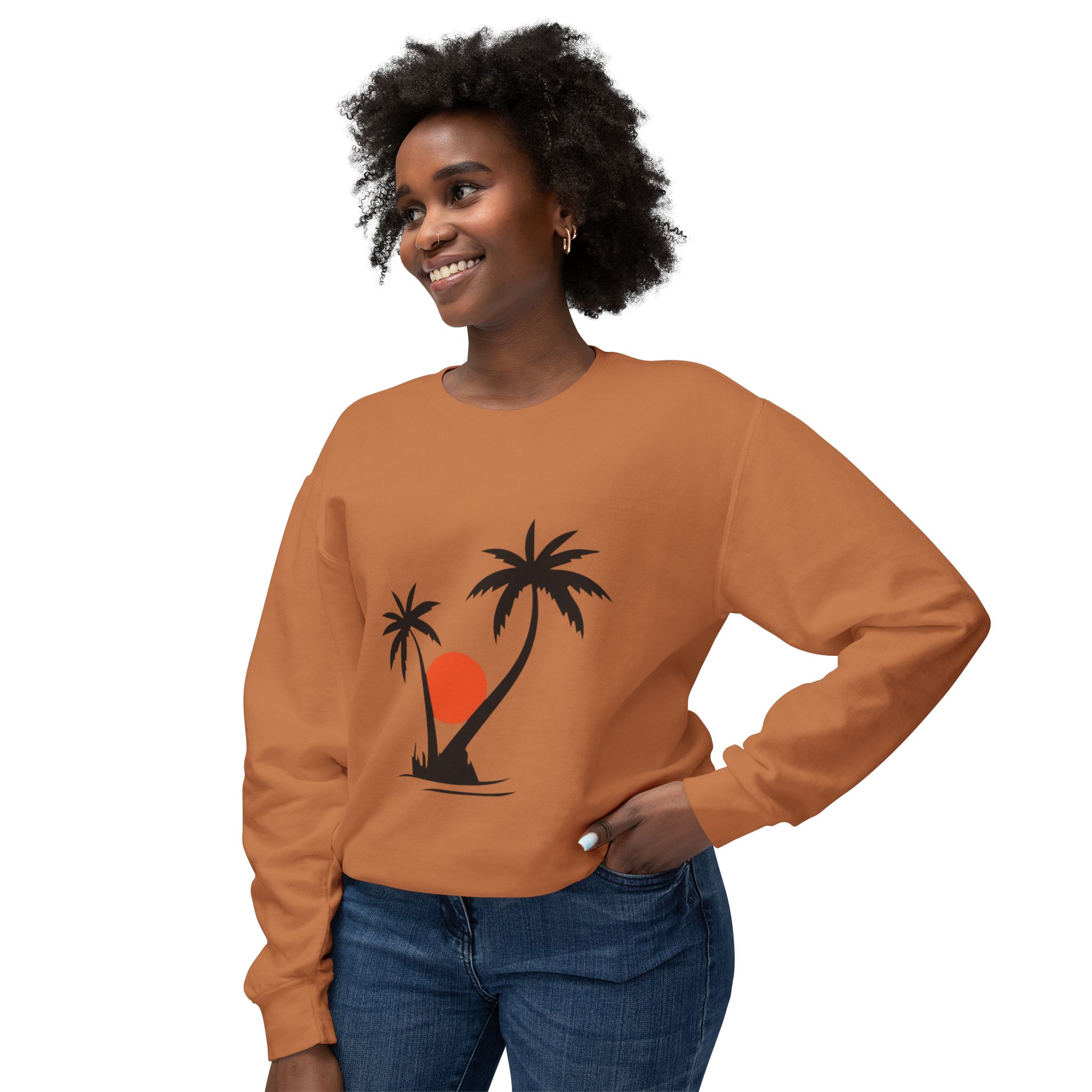 Tropical Sunset Palm Tree Sweatshirt - Image 23