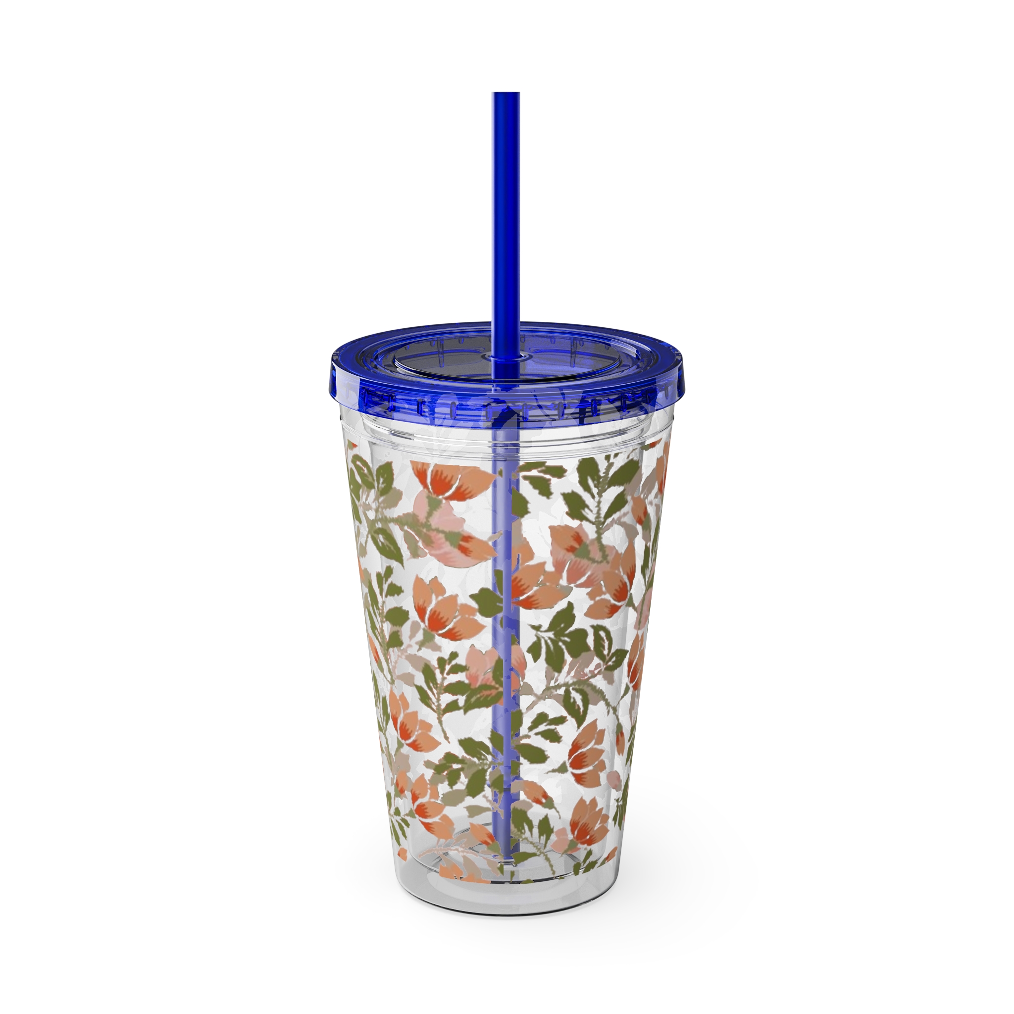 Floral Tumbler with Straw, 16oz - Image 31