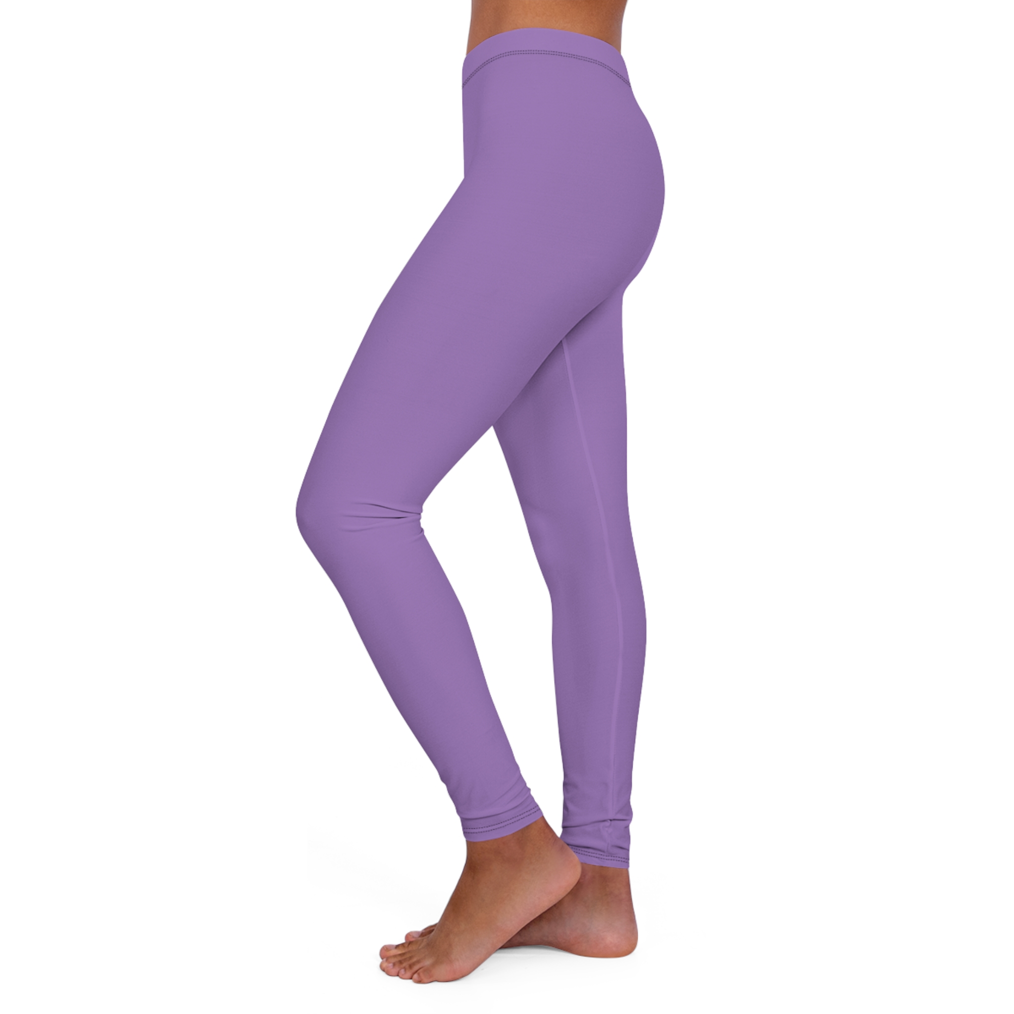 Women's Lavender Purple Casual Spandex Leggings - Image 7