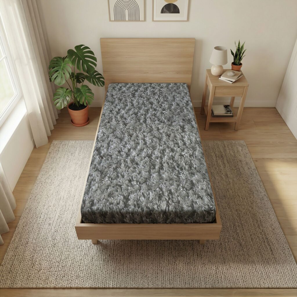 Gray Sherpa Twin Flat Sheet