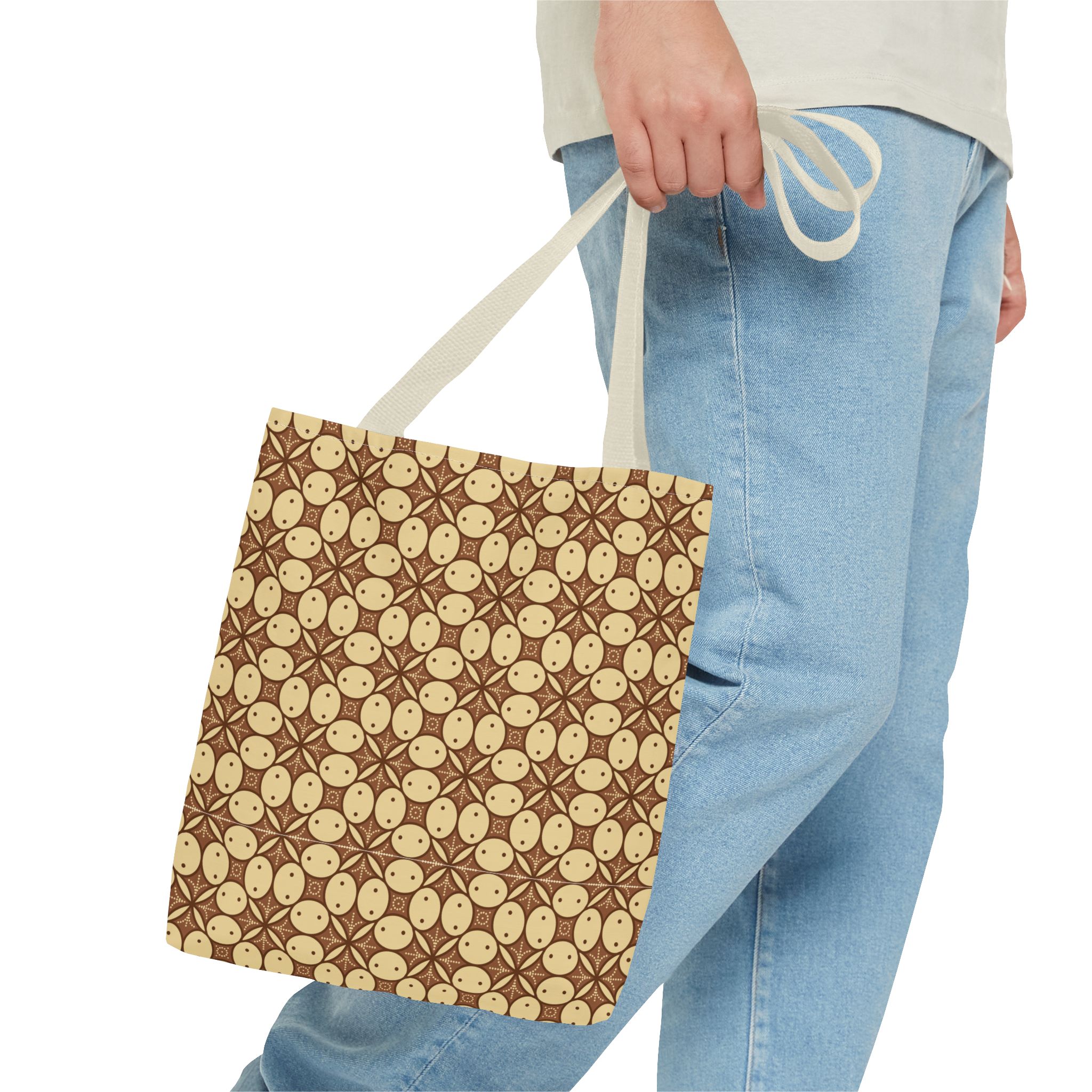 Retro Smiley Face Pattern Tote Bag - Image 48