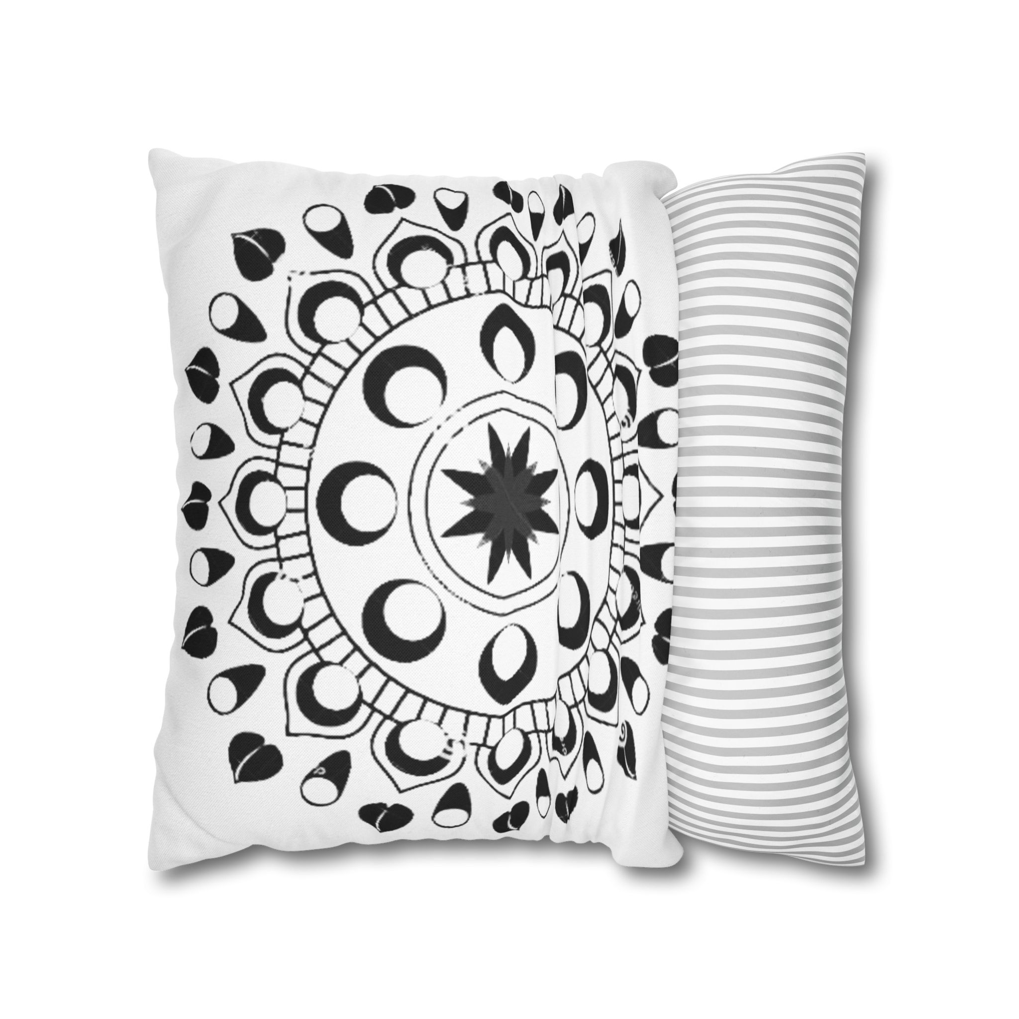 Celestial Moon Phases Mandala Square Pillowcase - Image 12