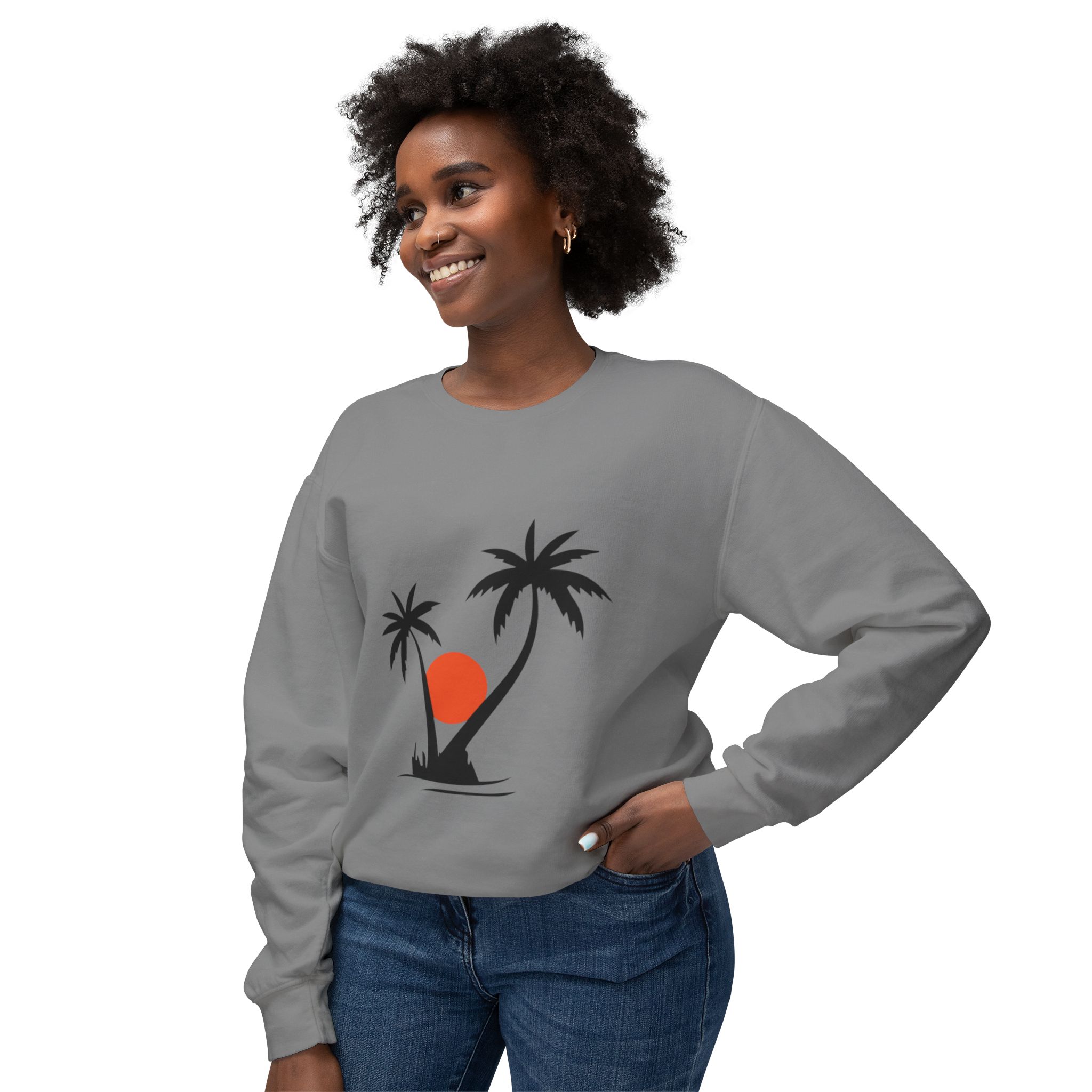 Tropical Sunset Palm Tree Sweatshirt - Image 38