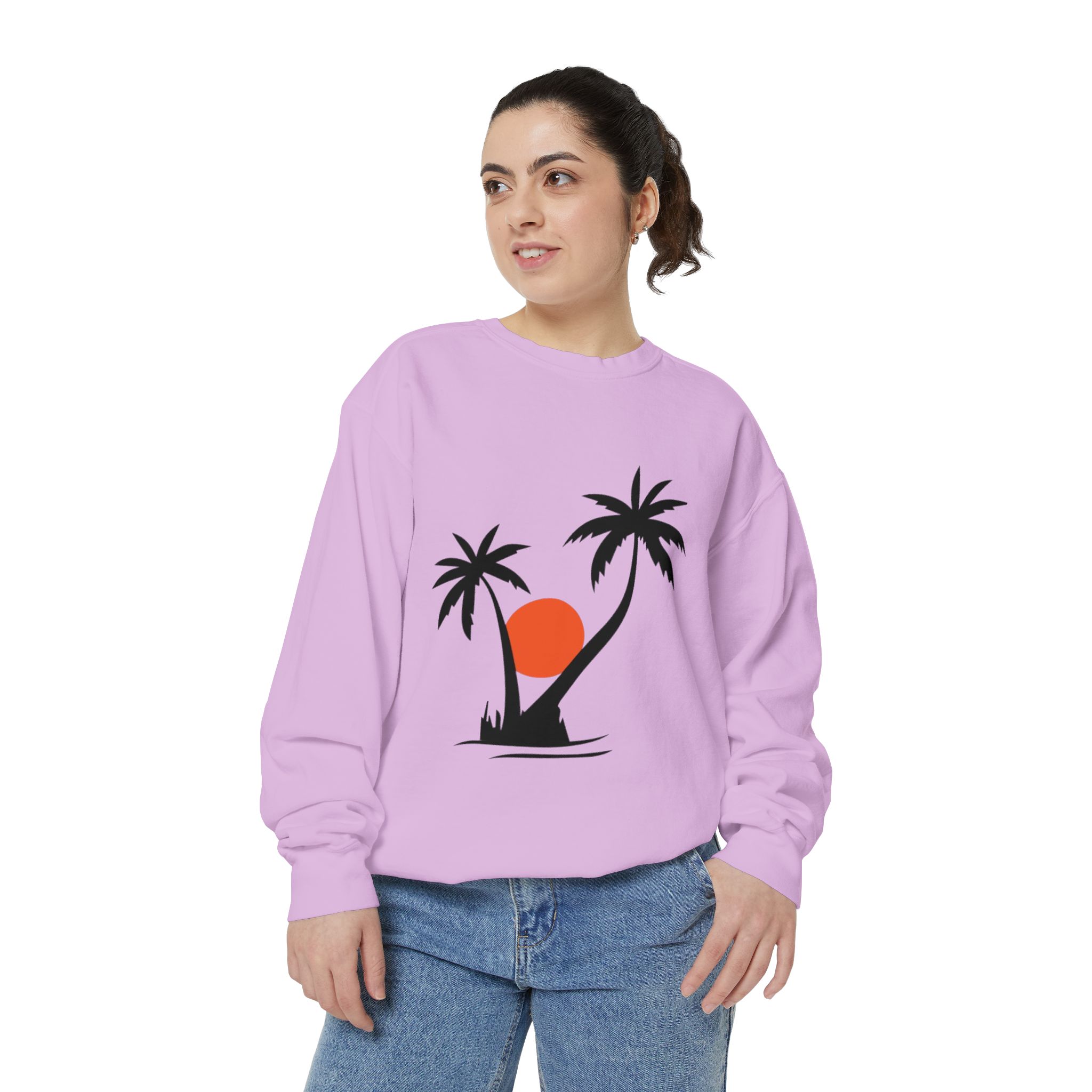 Tropical Palm Tree Sunset Sweatshirt - Image 85