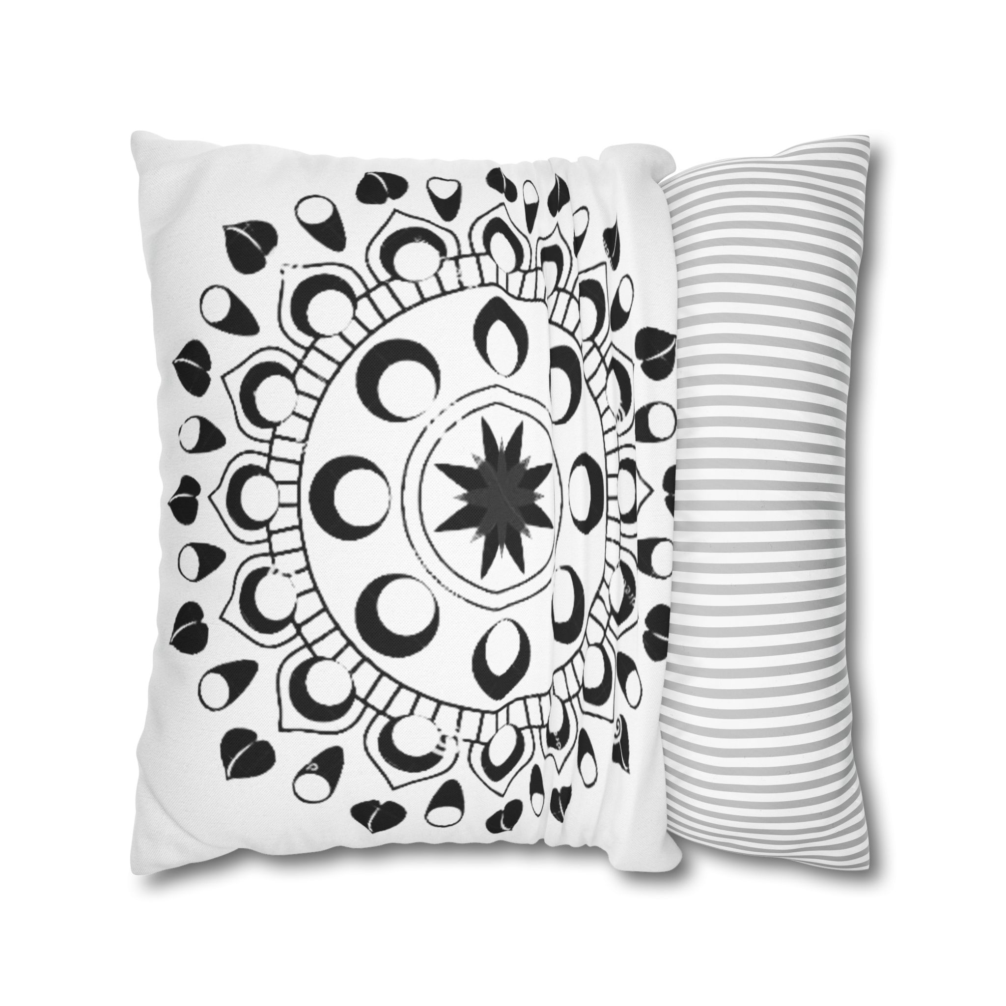 Celestial Moon Phases Mandala Square Pillowcase - Image 32