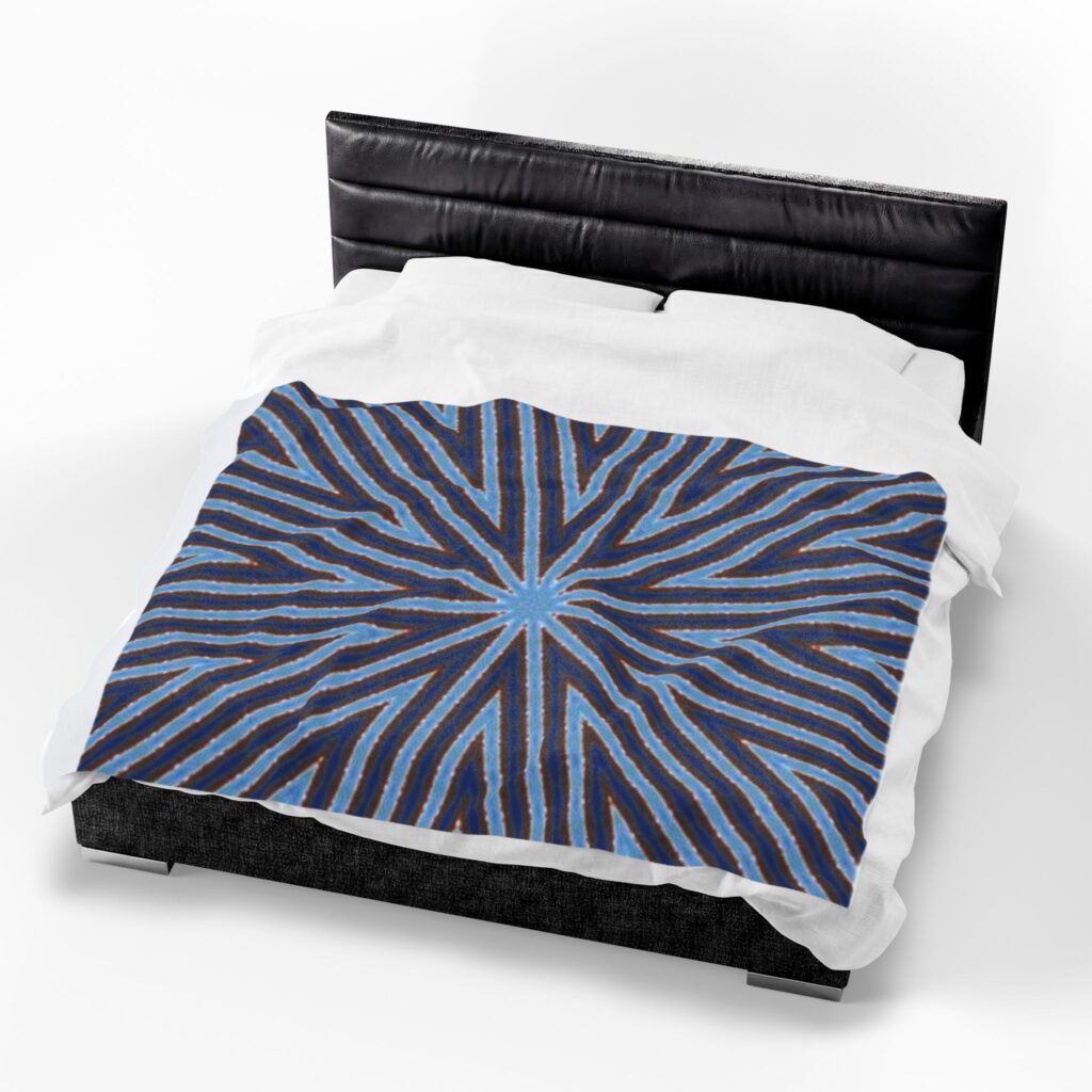 Geometric Starburst Velveteen Plush Blanket
