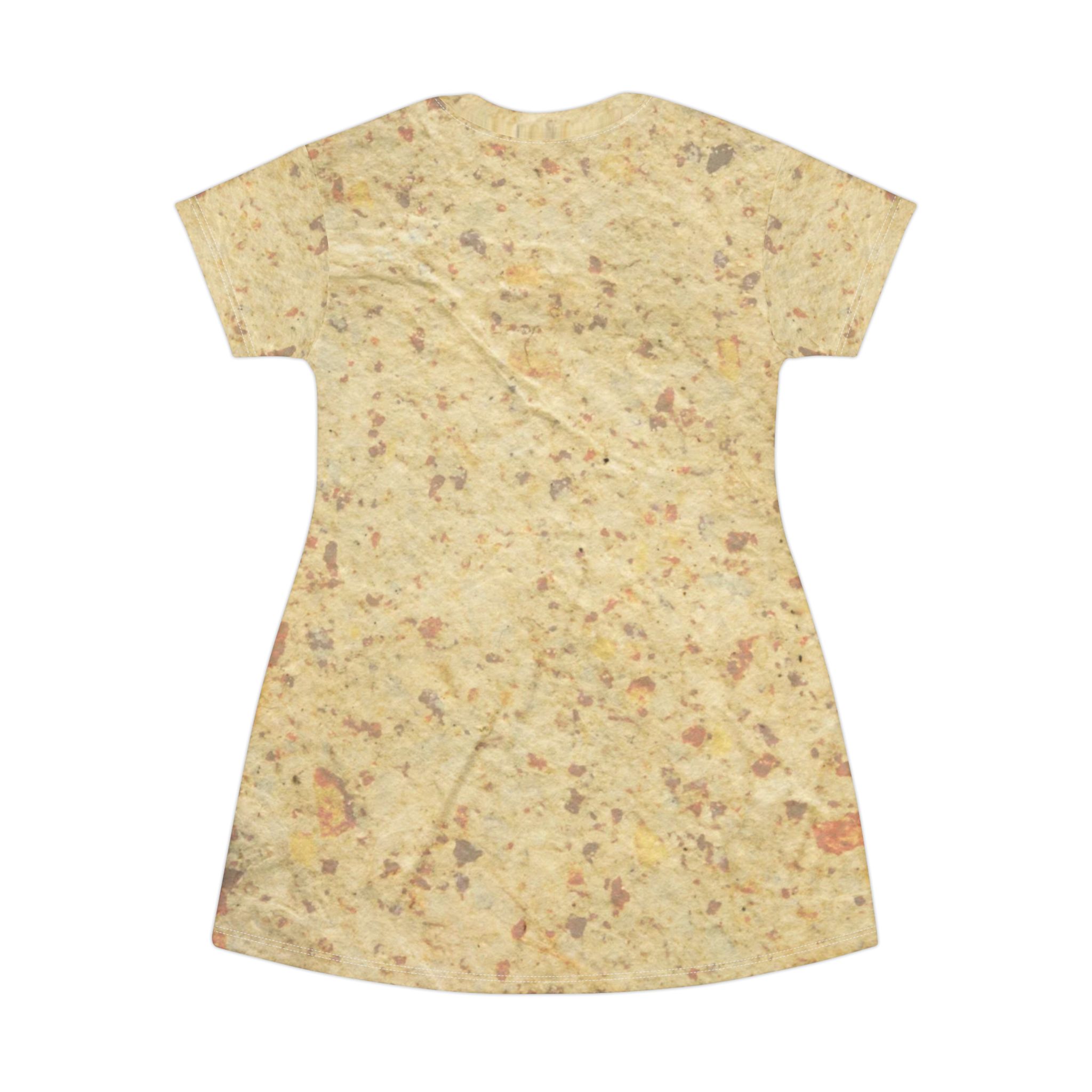 Vintage Botanical Texture T-Shirt Dress - Image 3