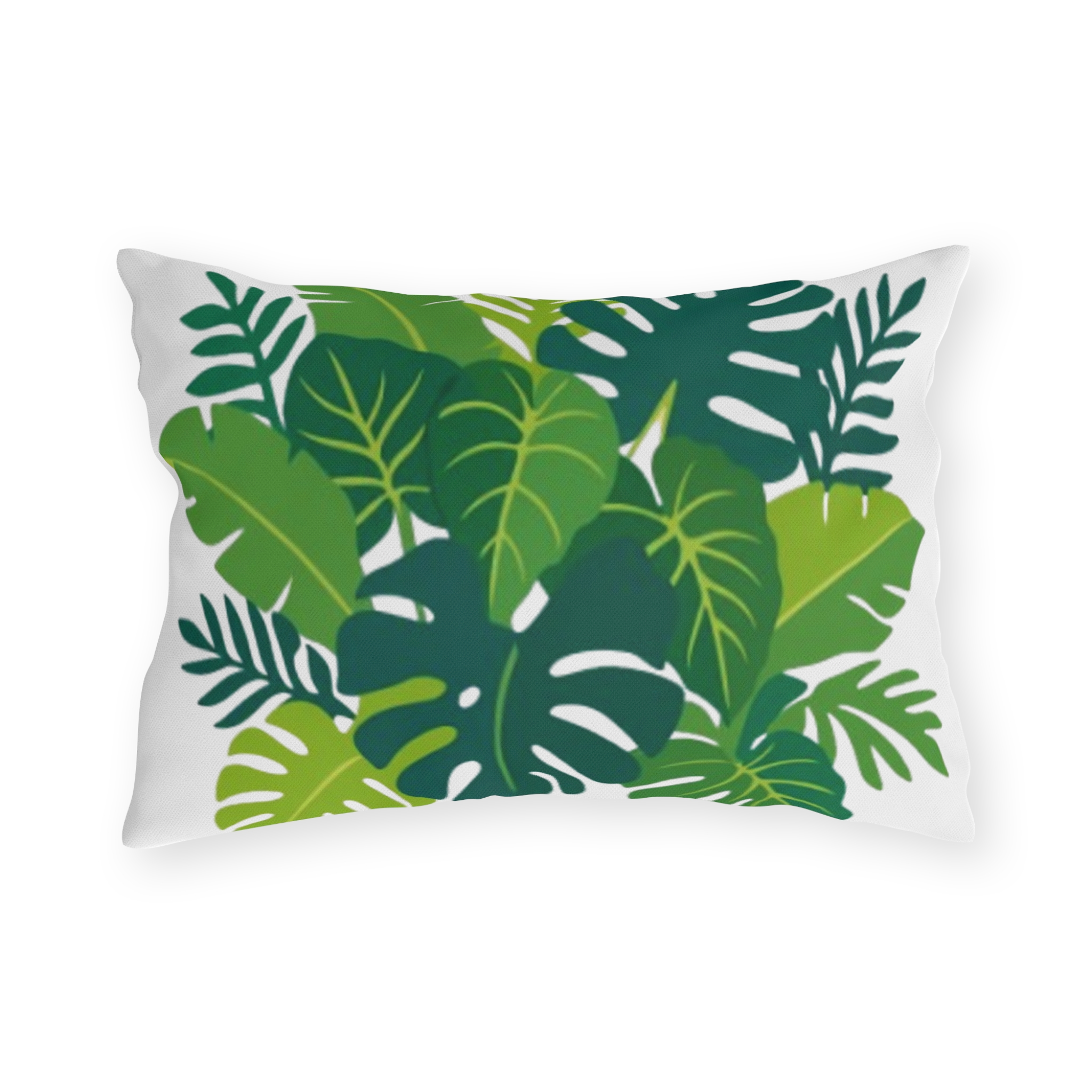 Tropical Monstera Leaf Outdoor Pillow - Image 6