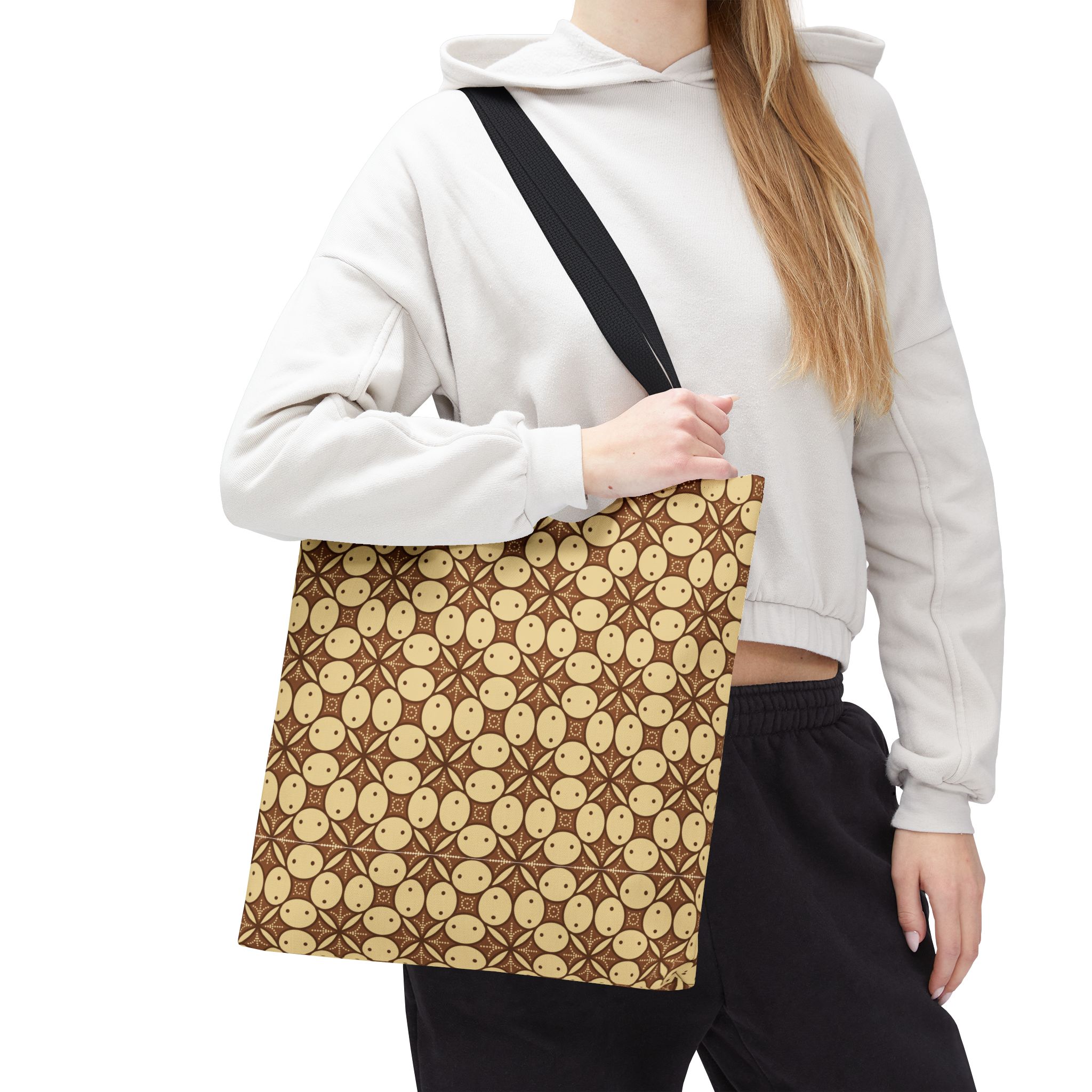 Retro Smiley Face Pattern Tote Bag - Image 10