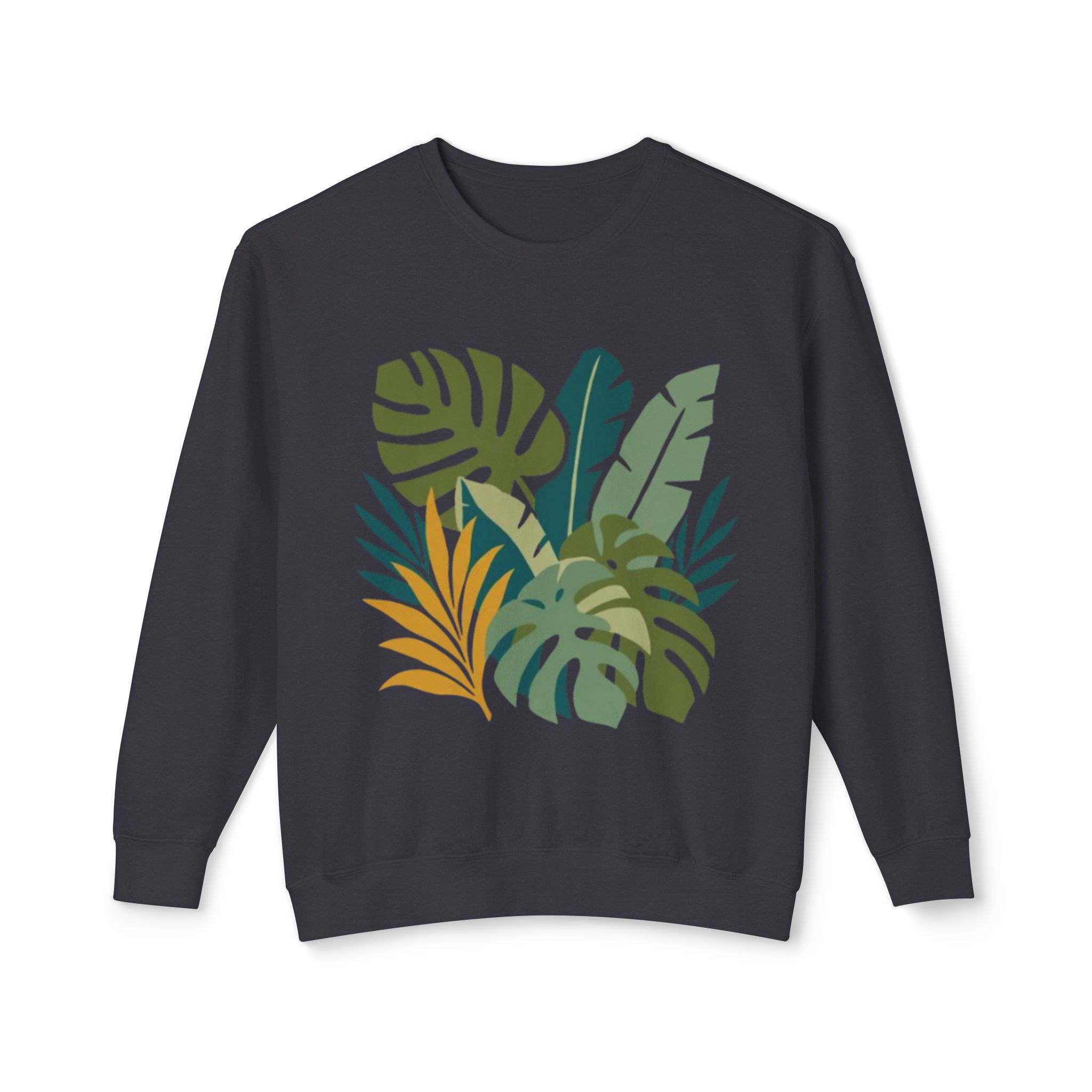 Tropical Leaf Botanical Print Sweatshirt - Image 45