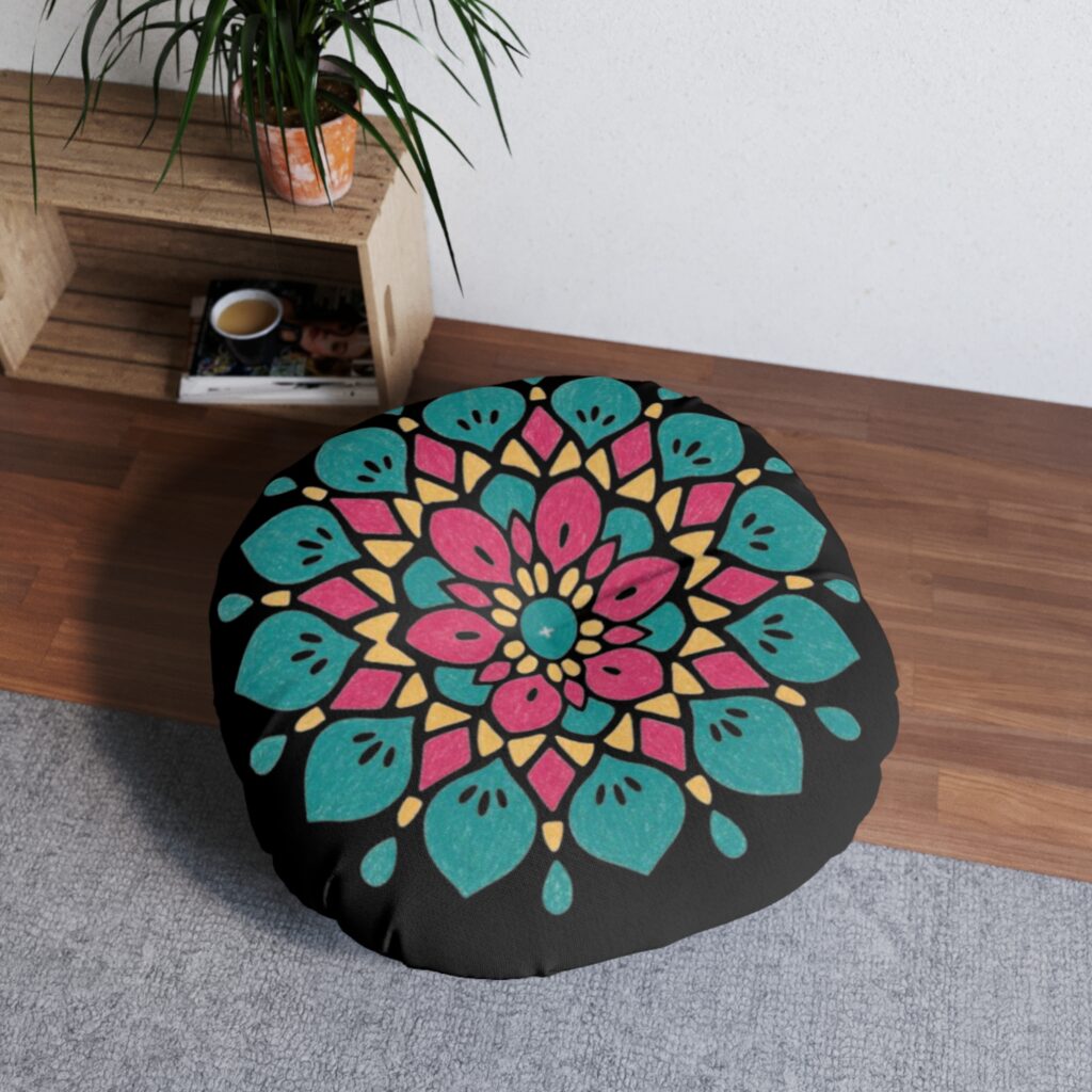 Boho Mandala Tufted Floor Pillow
