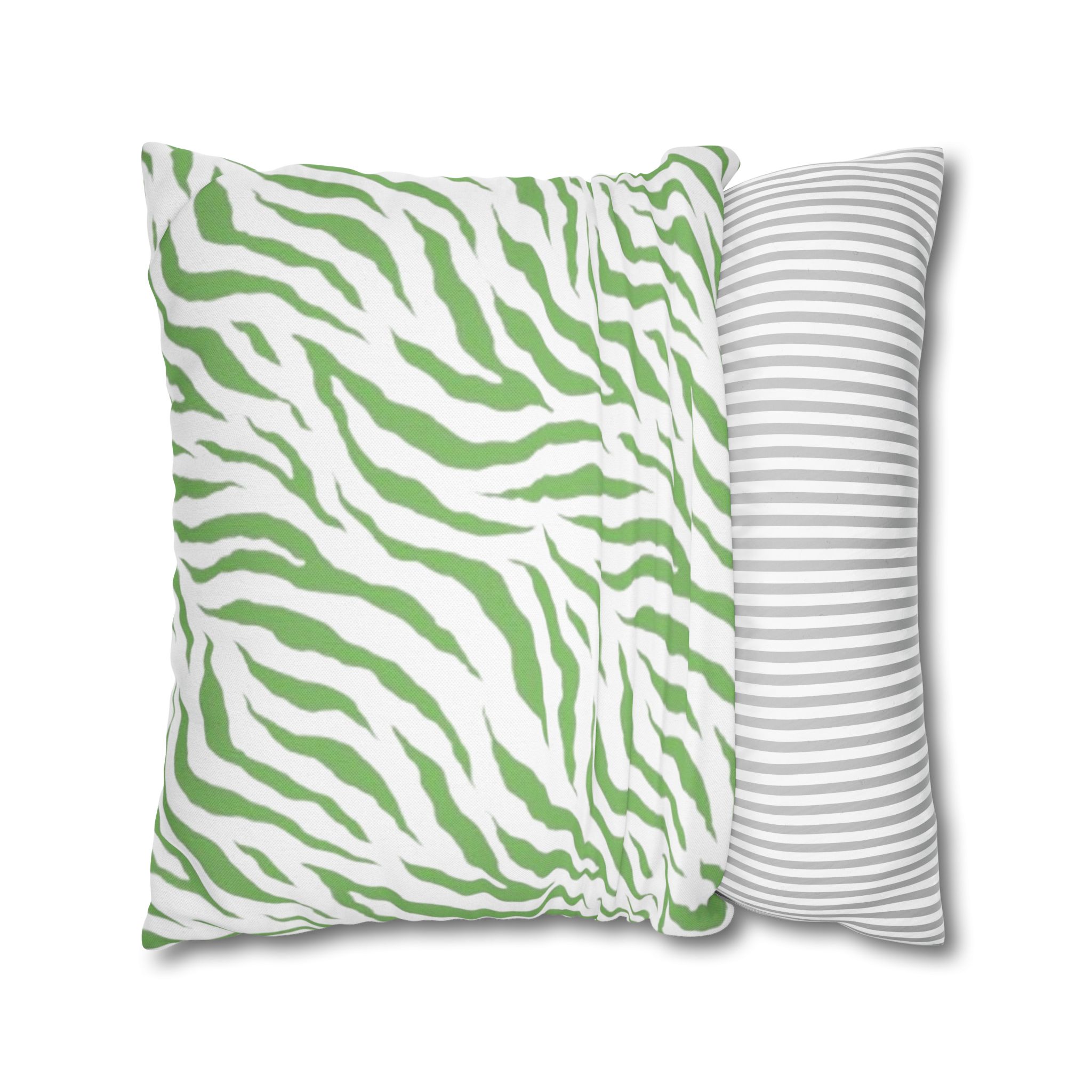 Green Zebra Print Square Pillowcase - Image 24