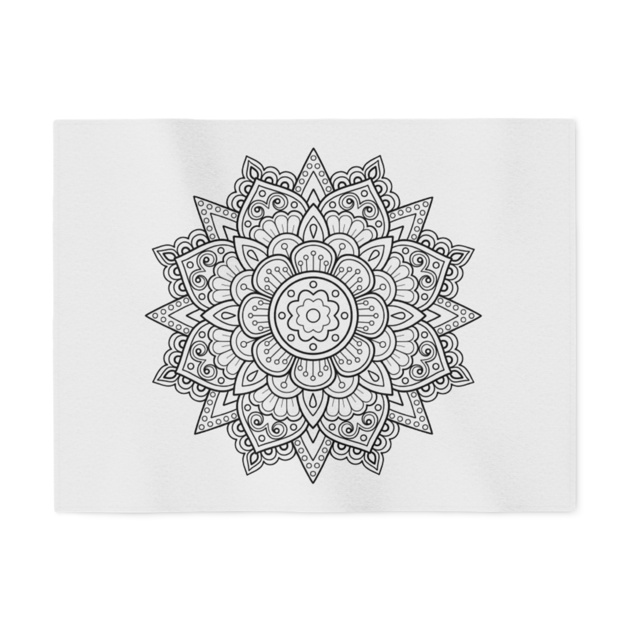 Mandala Coloring Design Sweatshirt Blanket - Image 2
