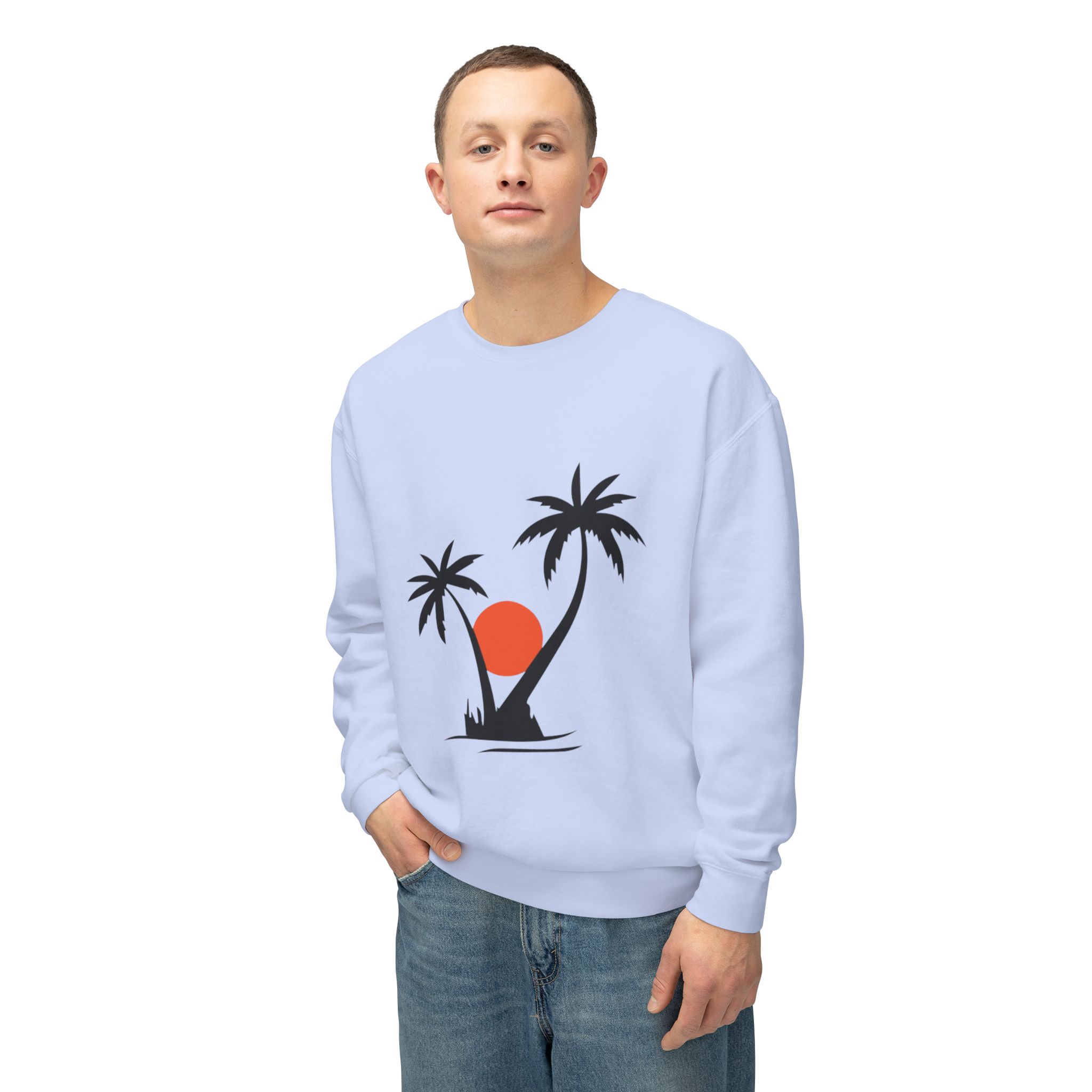 Tropical Sunset Palm Tree Sweatshirt - Image 50
