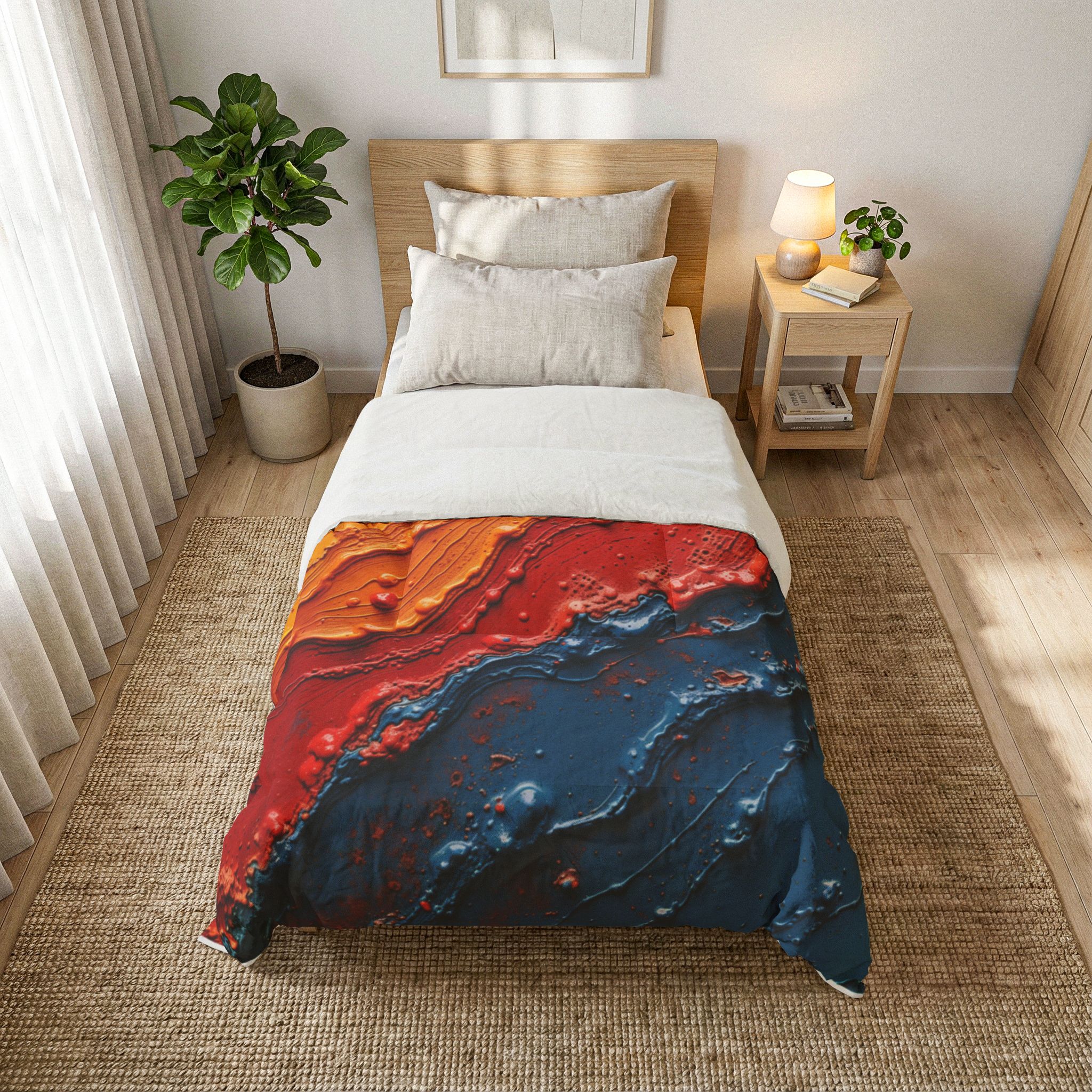 Abstract Agate Waves Cotton Comforter - Image 8
