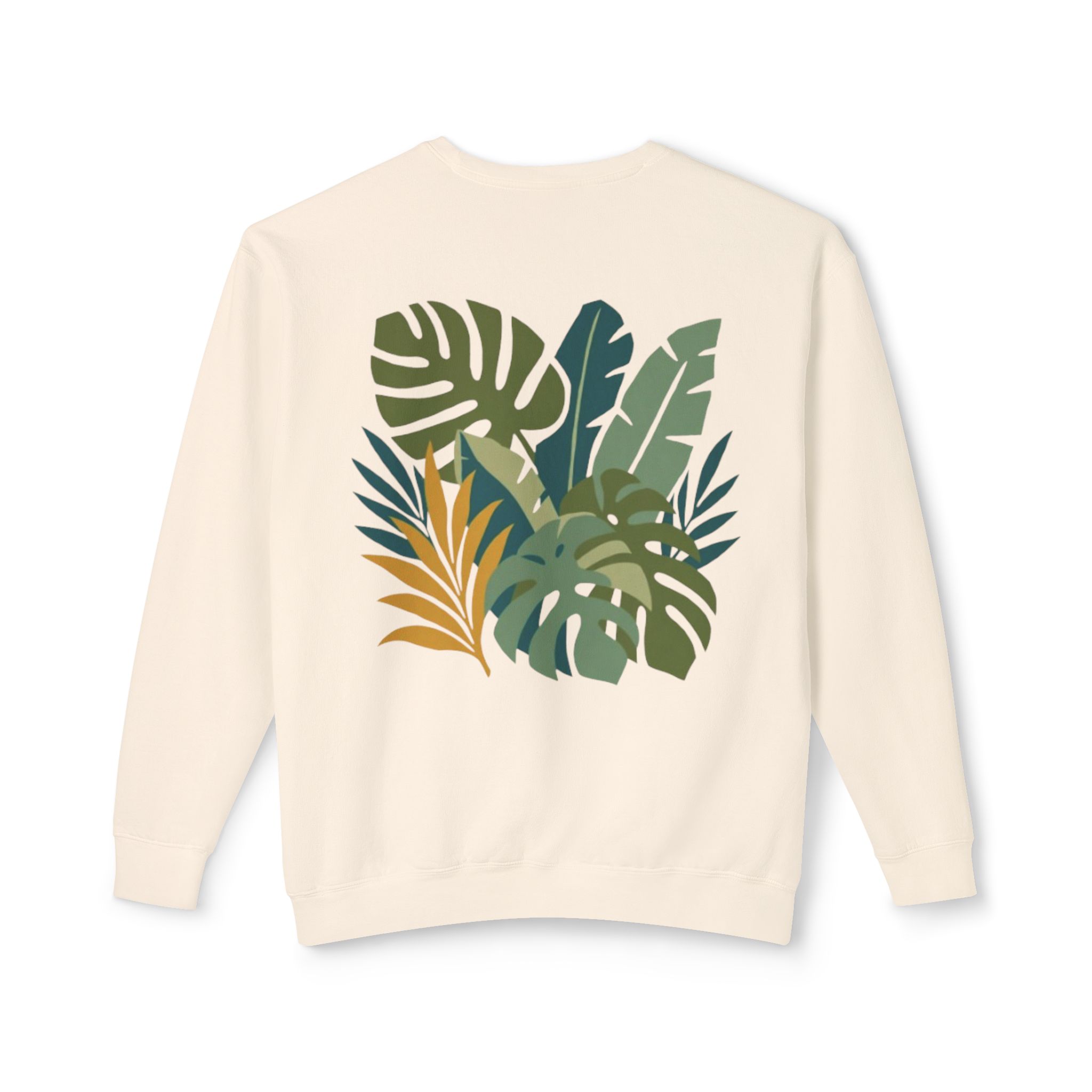 Tropical Leaf Botanical Print Sweatshirt - Image 10