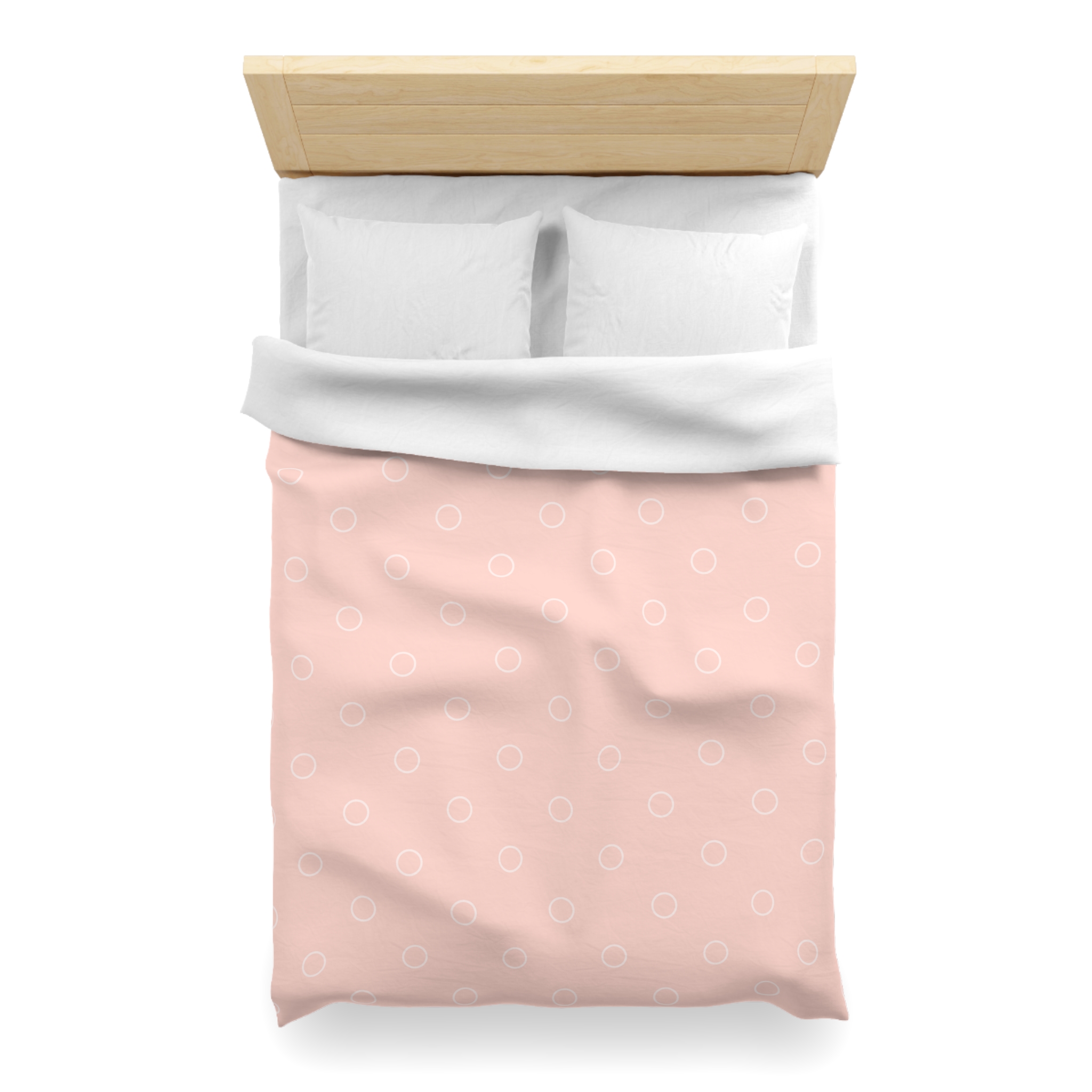 Pink Minimalist Circle Pattern Microfiber Duvet Cover - Image 23