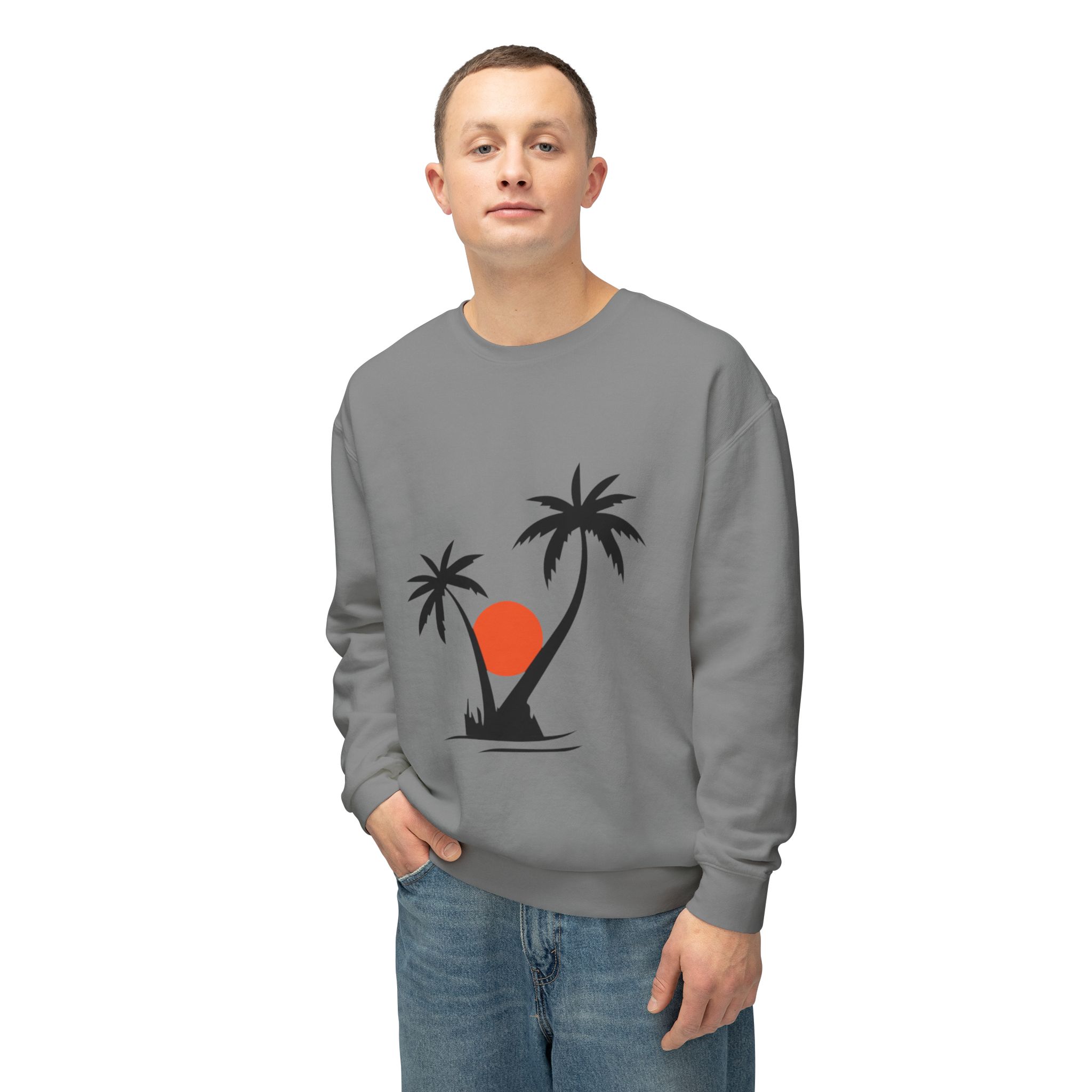 Tropical Sunset Palm Tree Sweatshirt - Image 40