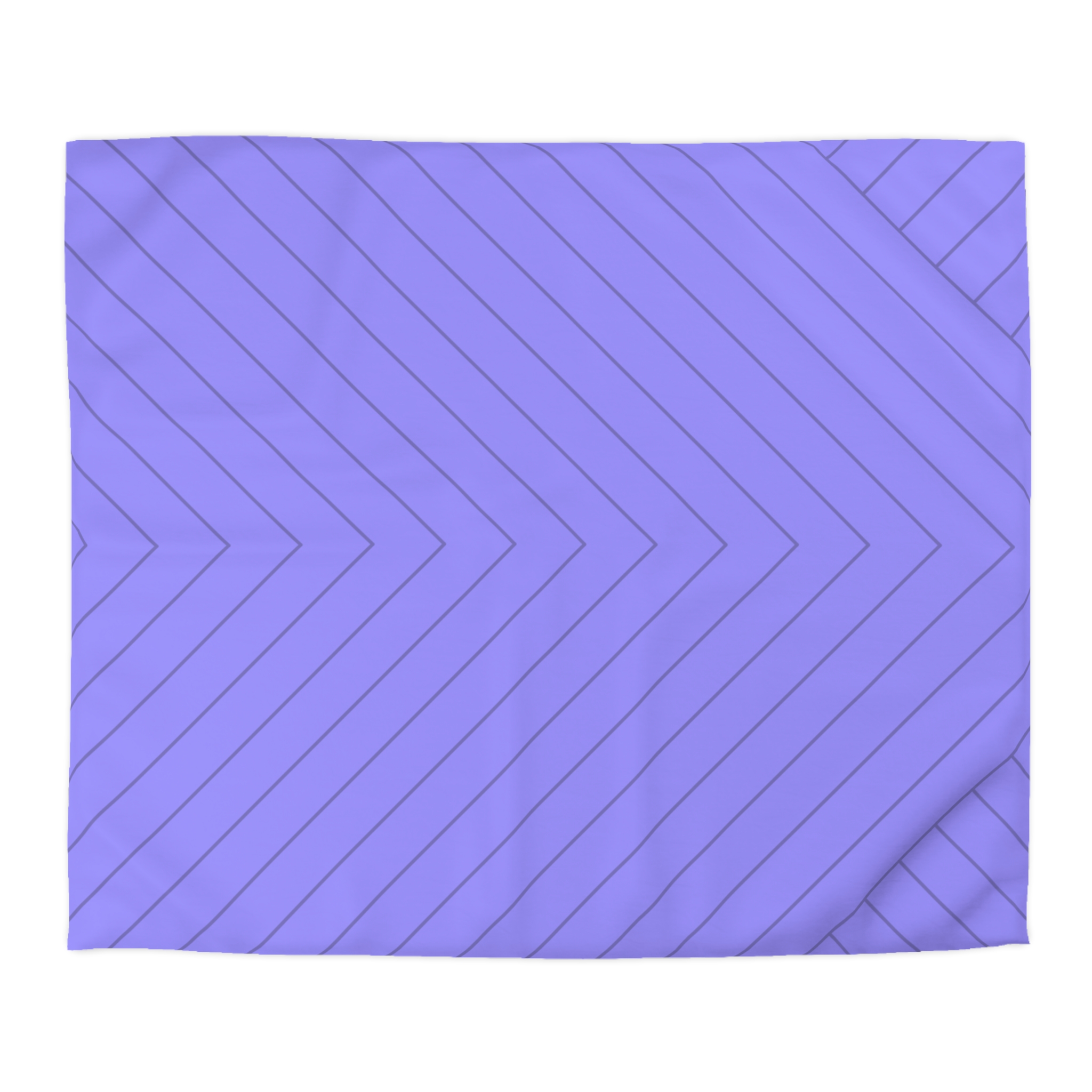 Lavender Geometric Duvet Cover — Modern Chevron Striped Microfiber - Image 16