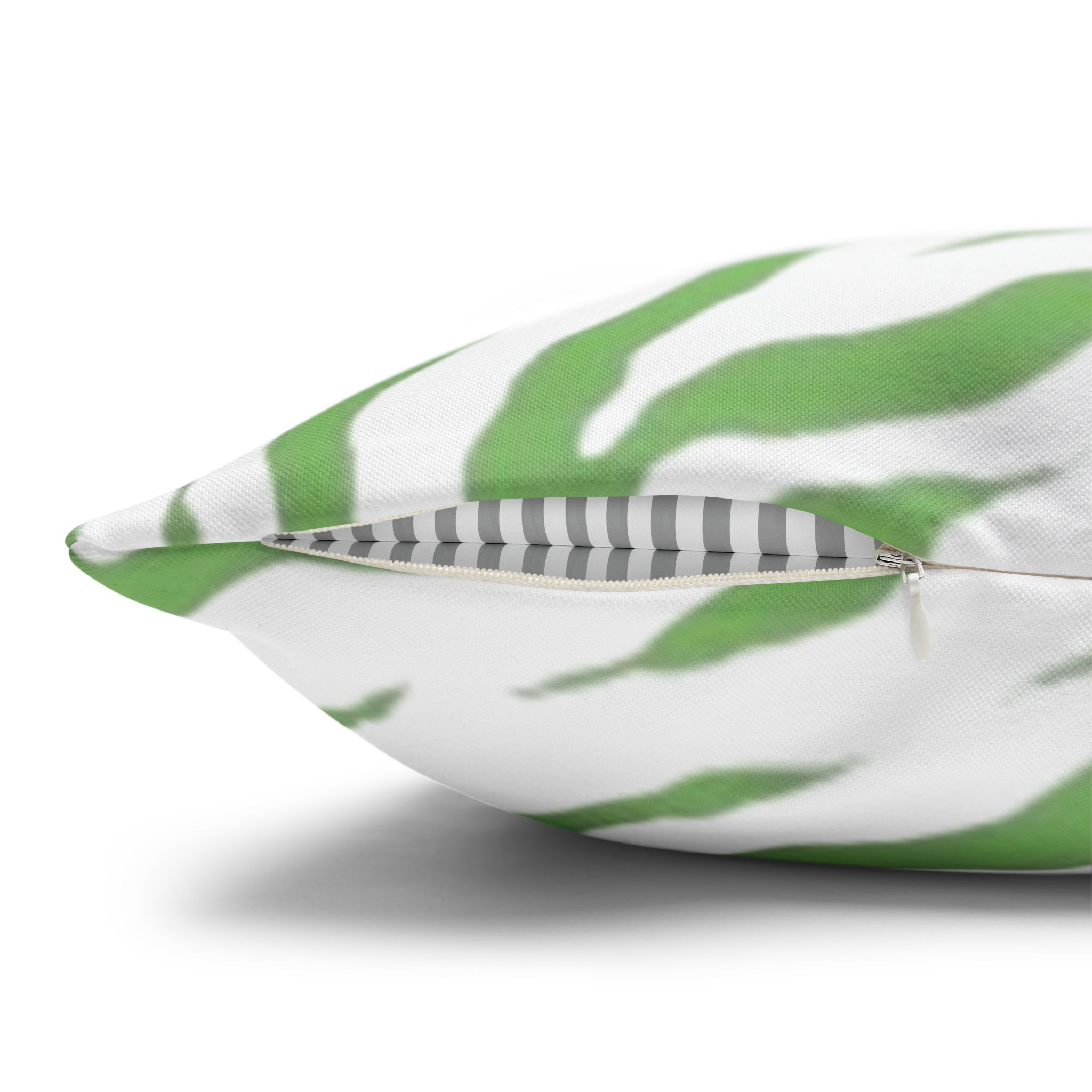 Green Zebra Print Square Pillowcase - Image 35