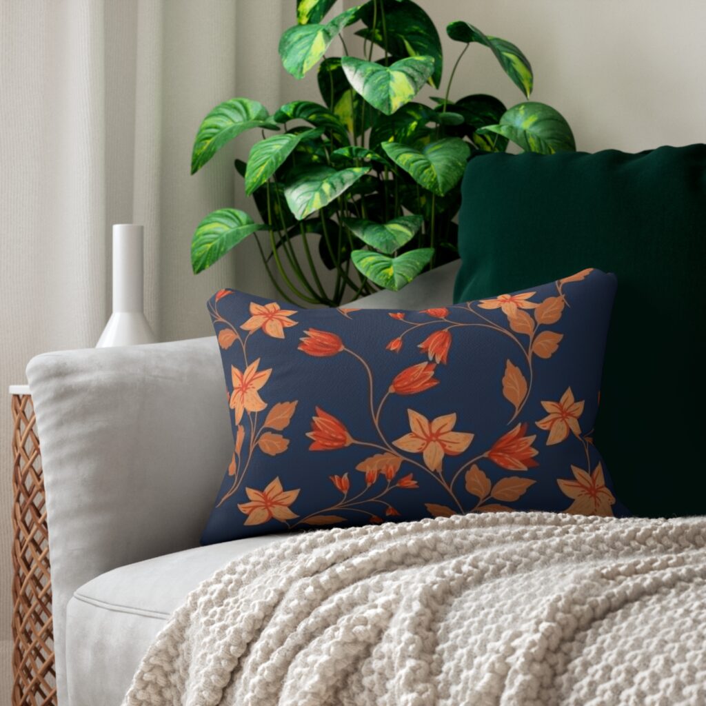 Autumn Floral Lumbar Pillow