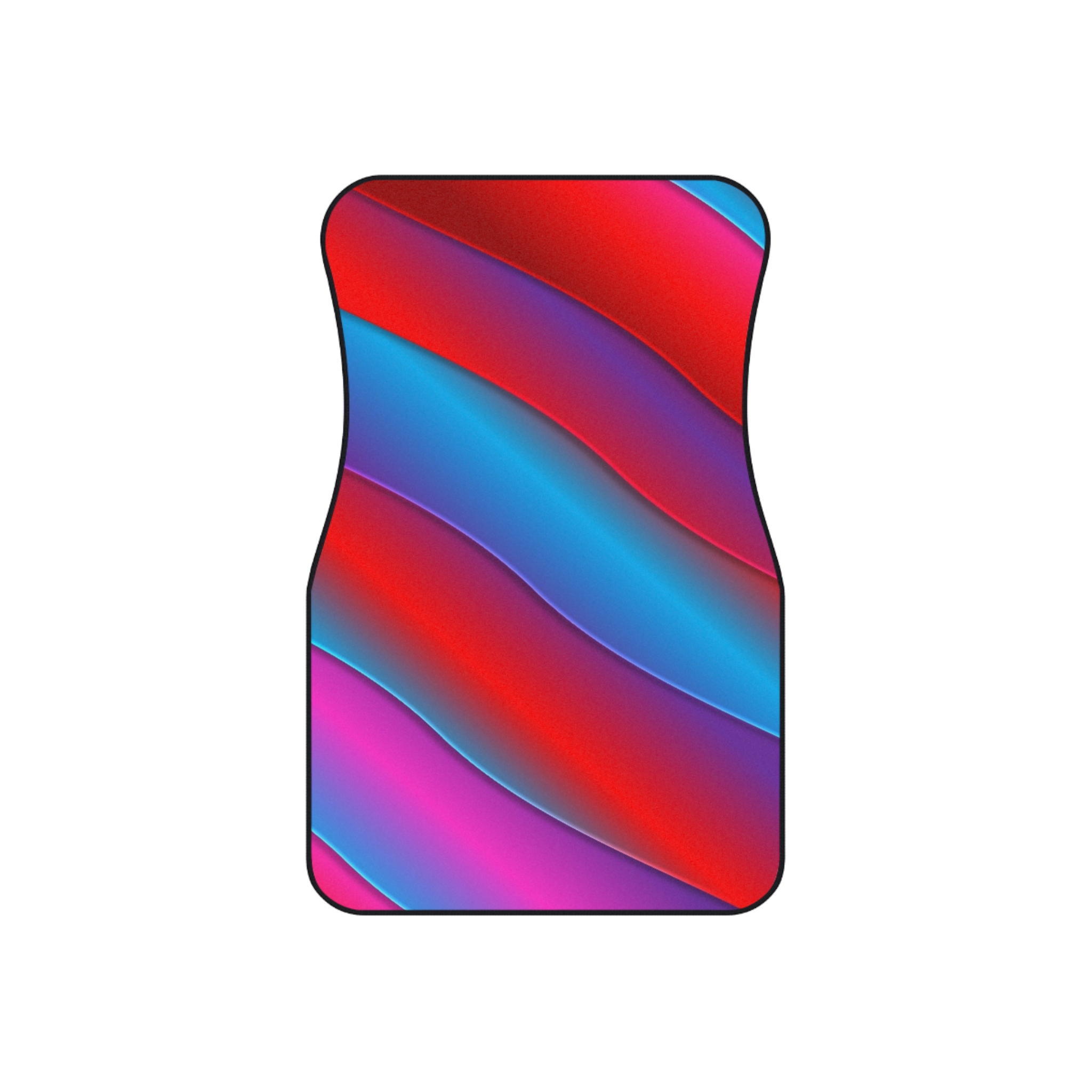Vibrant Color Wave Car Mats Set of 4 - Image 3