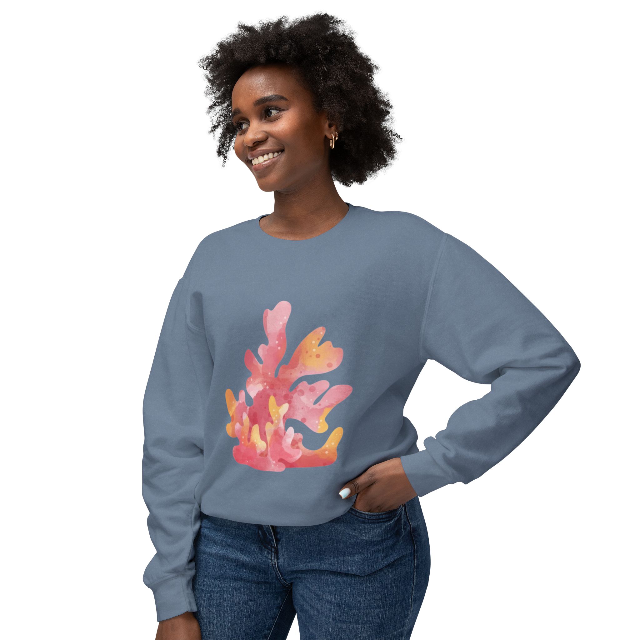 Colorful Abstract Floral Art Sweatshirt - Image 53