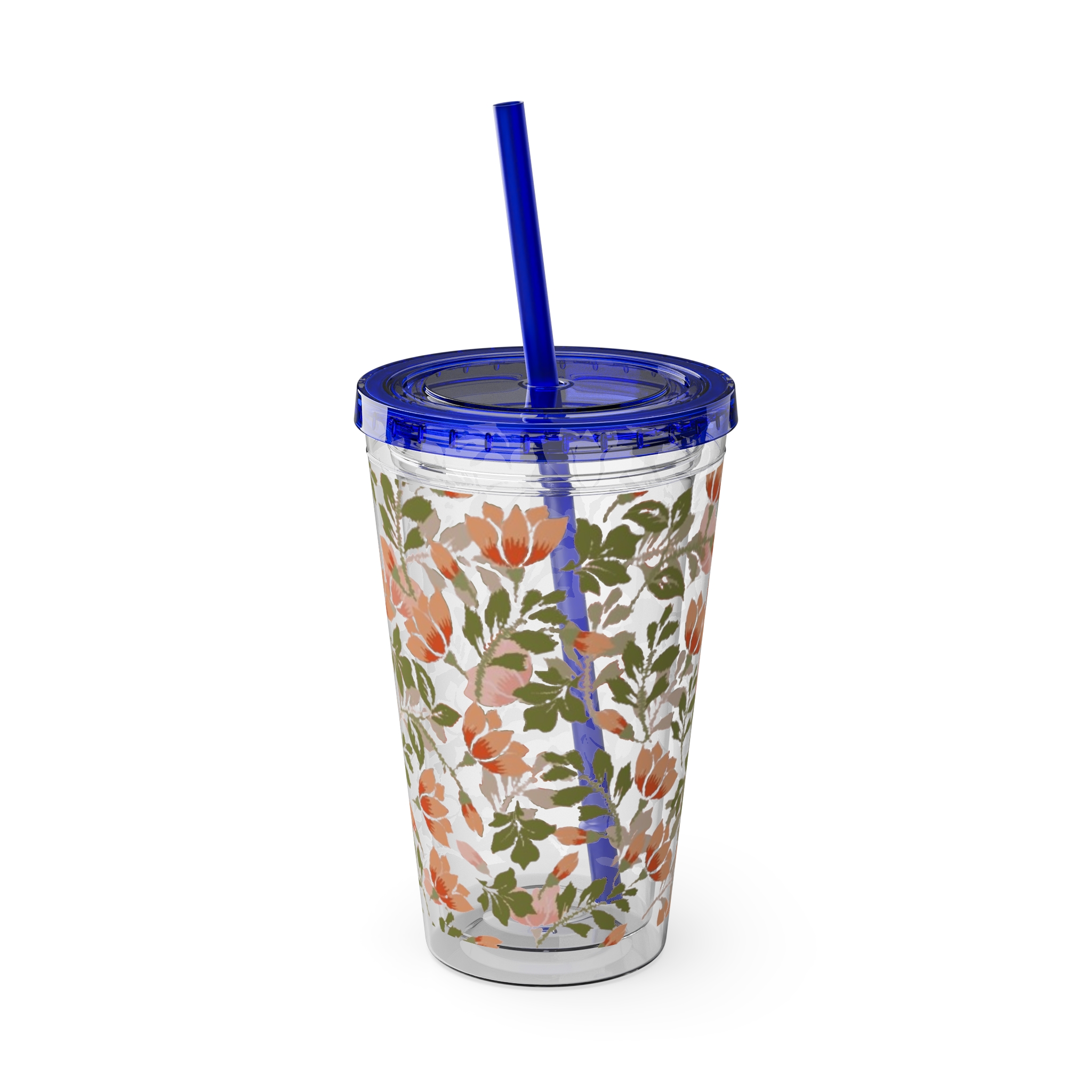 Floral Tumbler with Straw, 16oz - Image 30